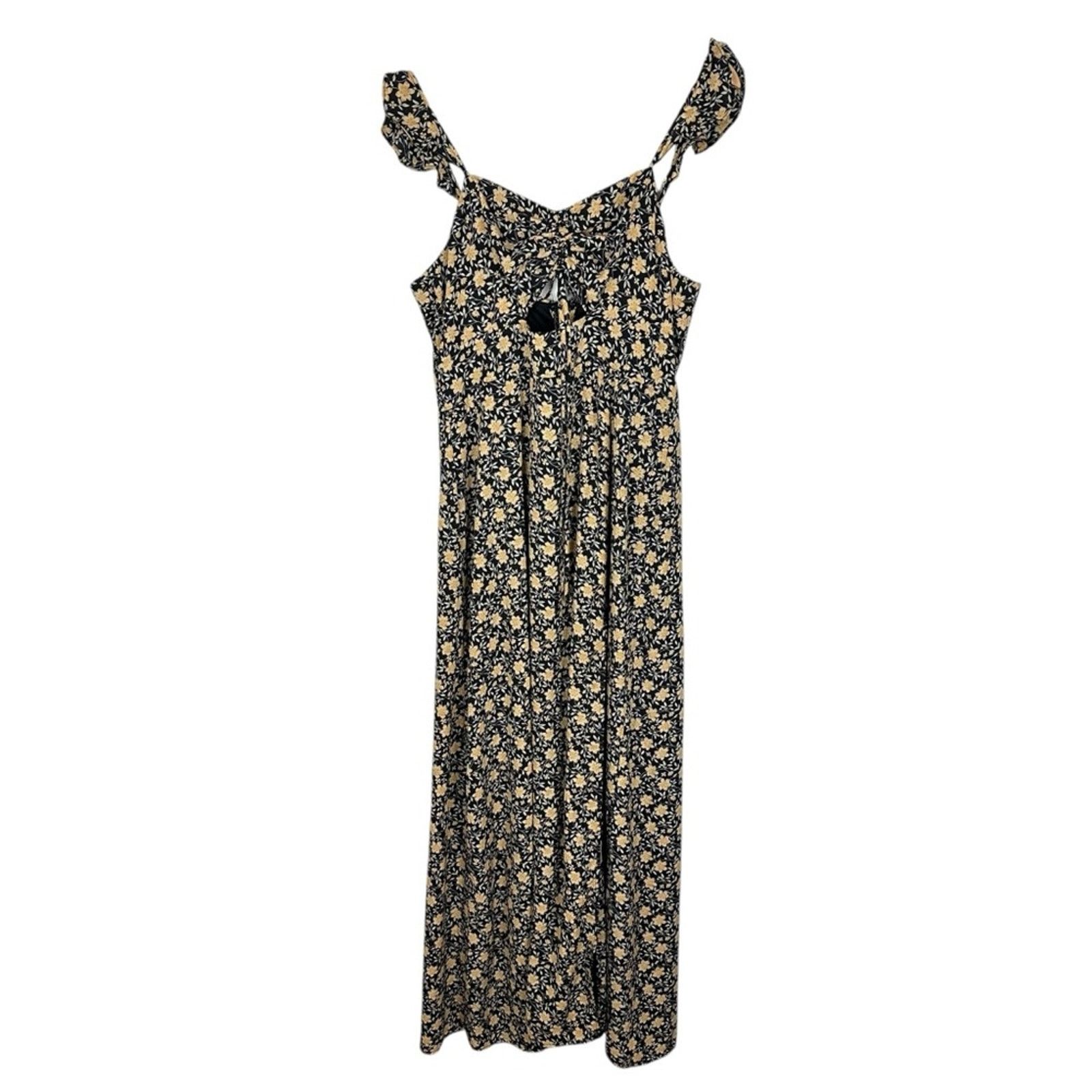 Lulus Lulus The Way to Love Black Floral Ruffled Maxi Dress XL Size XL / US 12-14 / IT 48-50 - 4 Thumbnail