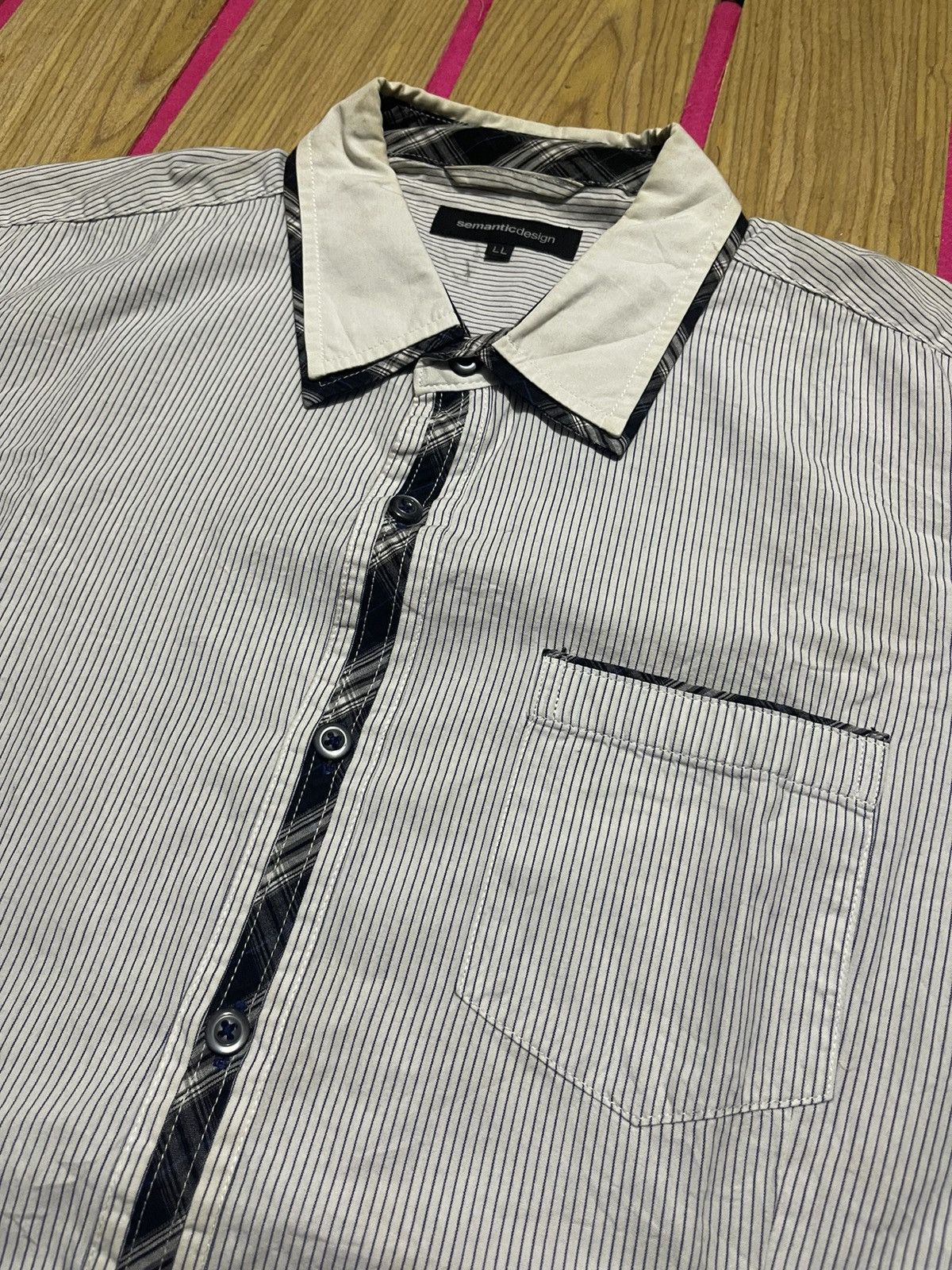 semanticdesign Y2K SEMANTIC DESIGN long sleeve shirt with striped motif Size US L / EU 52-54 / 3 - 3 Thumbnail