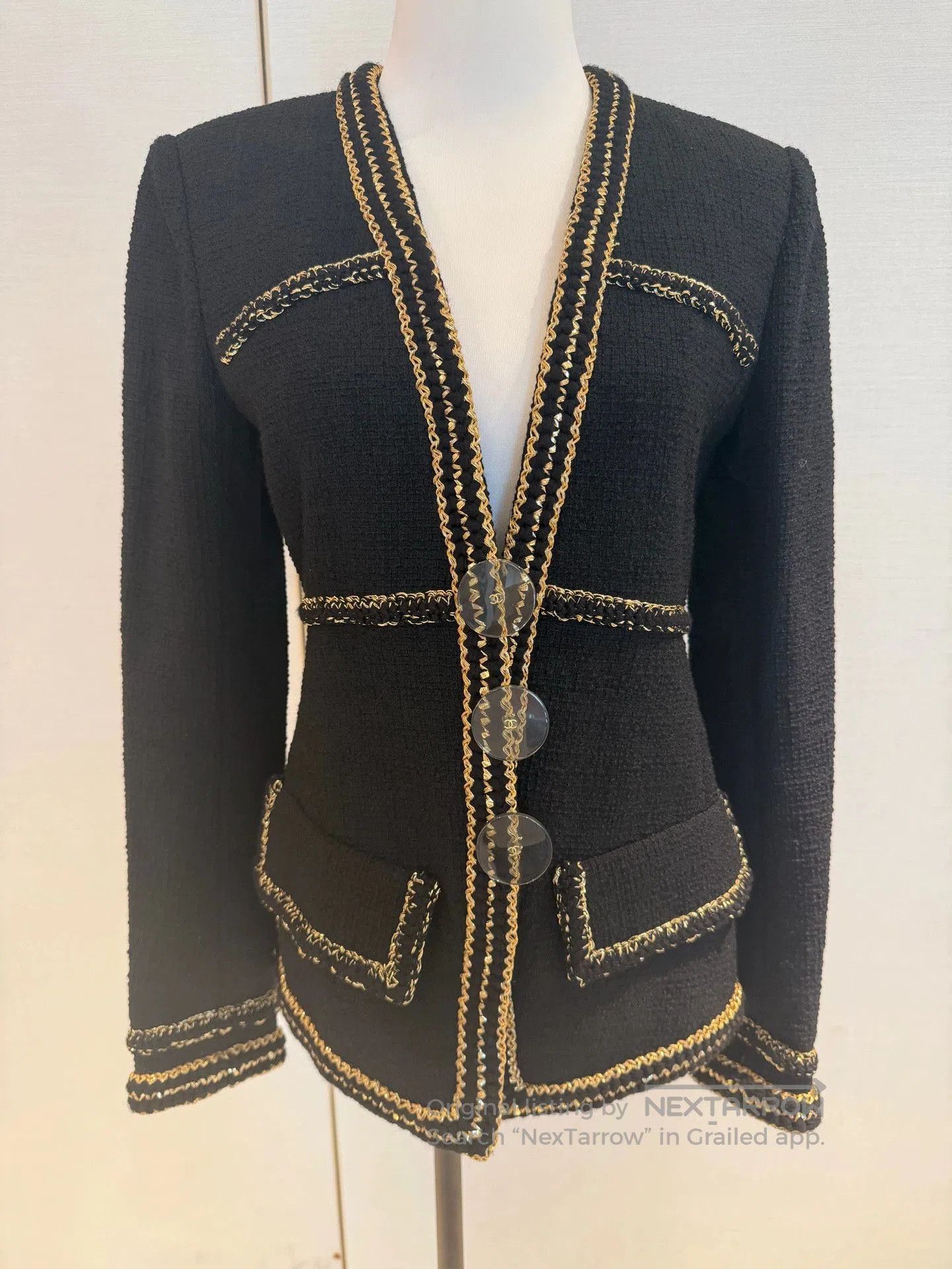 Chanel Chanel Metropolis Black Wool Jacket. Size US S / EU 44-46 / 1 - 1 Thumbnail