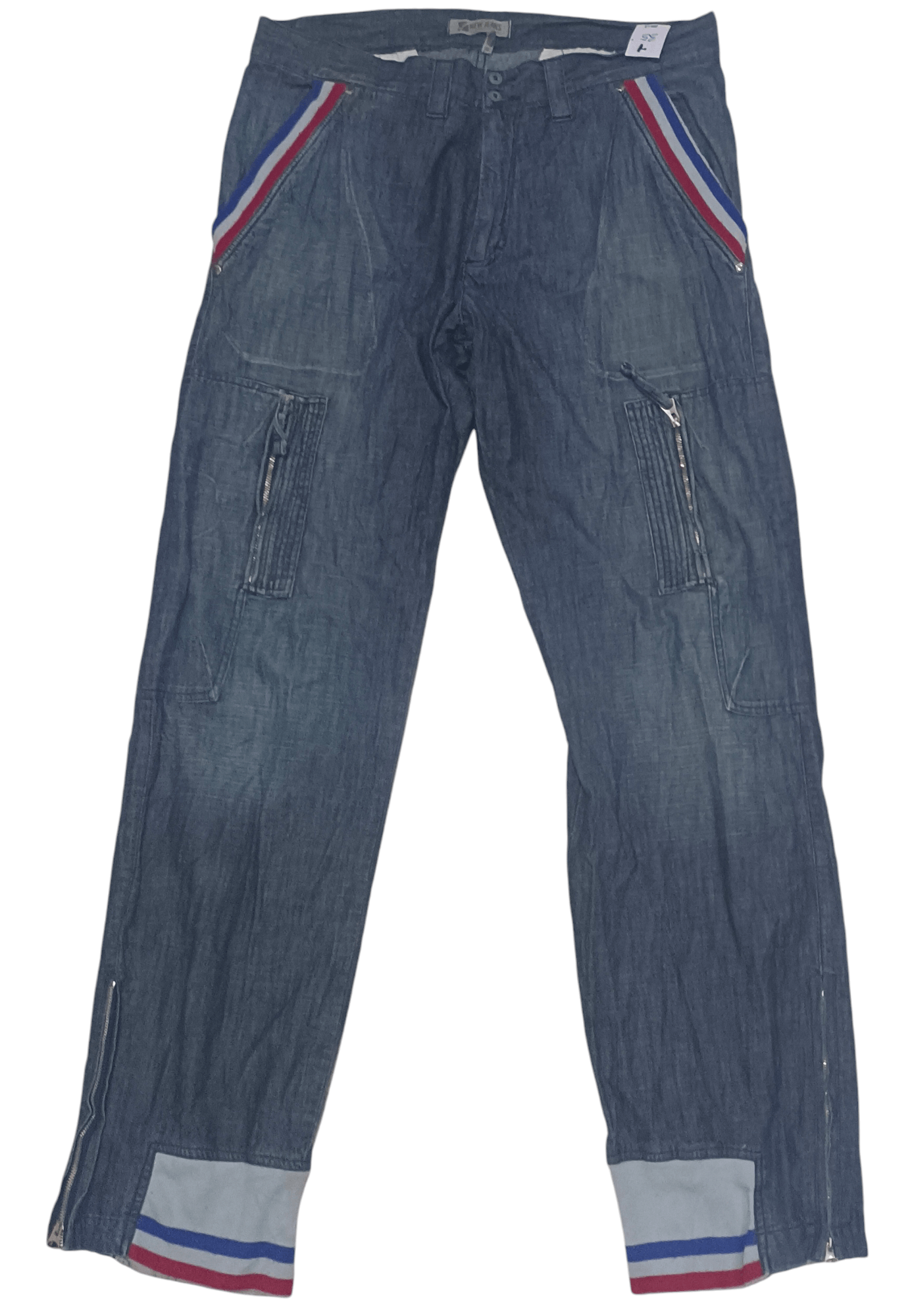 Japanese Brand Multipocket Double Knee Stylo Jeans Size US 34 / EU 50 - 1 Thumbnail
