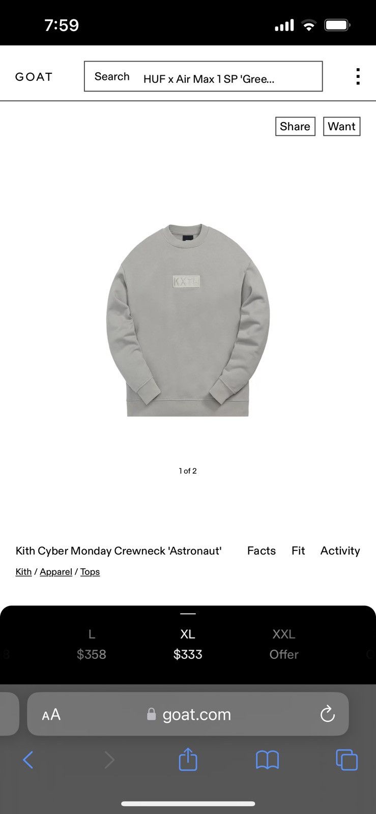 Kith Grey kith sweater Size US XL / EU 56 / 4 - 3 Thumbnail