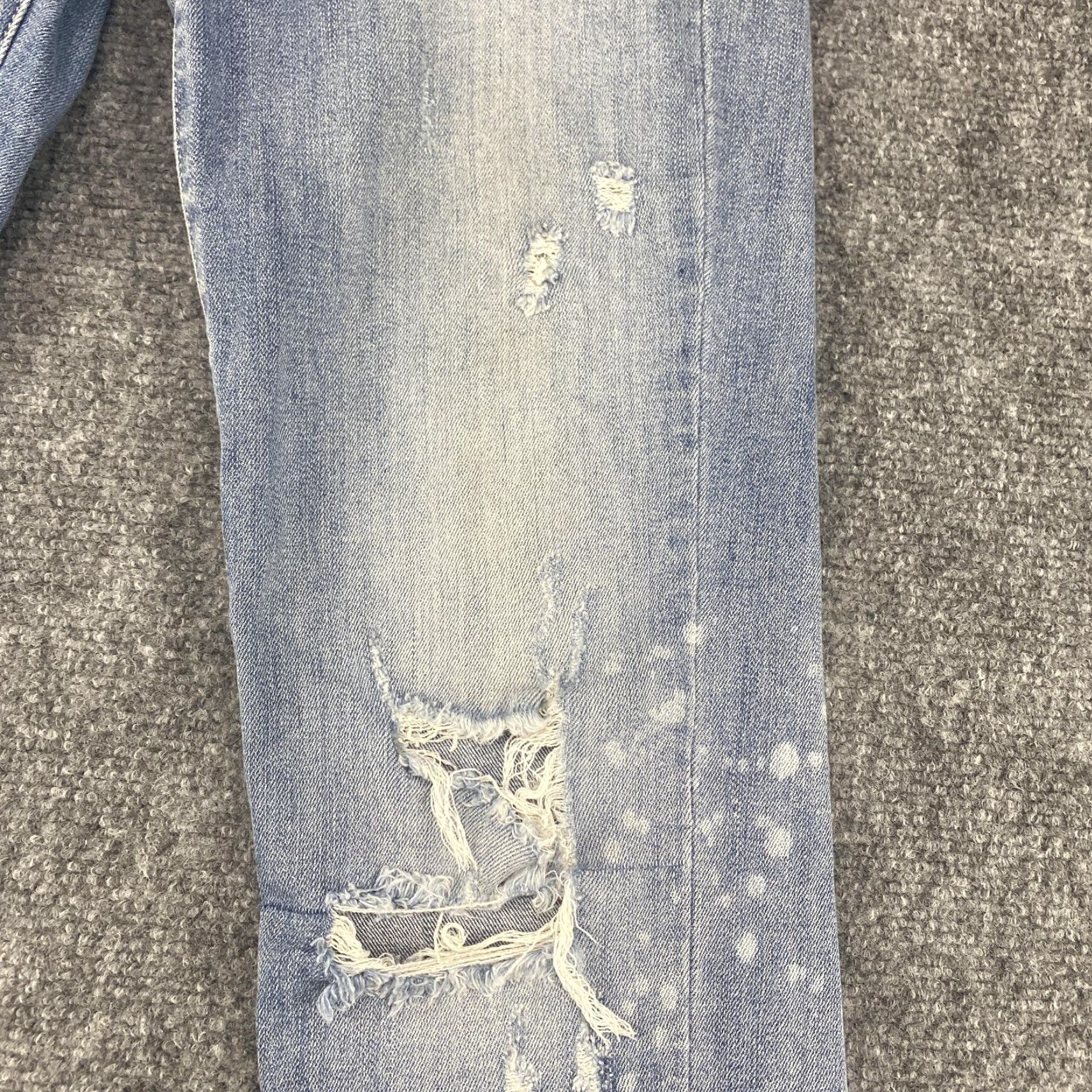 Vintage Judy Blue Jeans Womens 29 Skinny Distressed Light Wash Stretch Denim Slim Mid Rise Pockets Zip Size 29" - 6 Thumbnail
