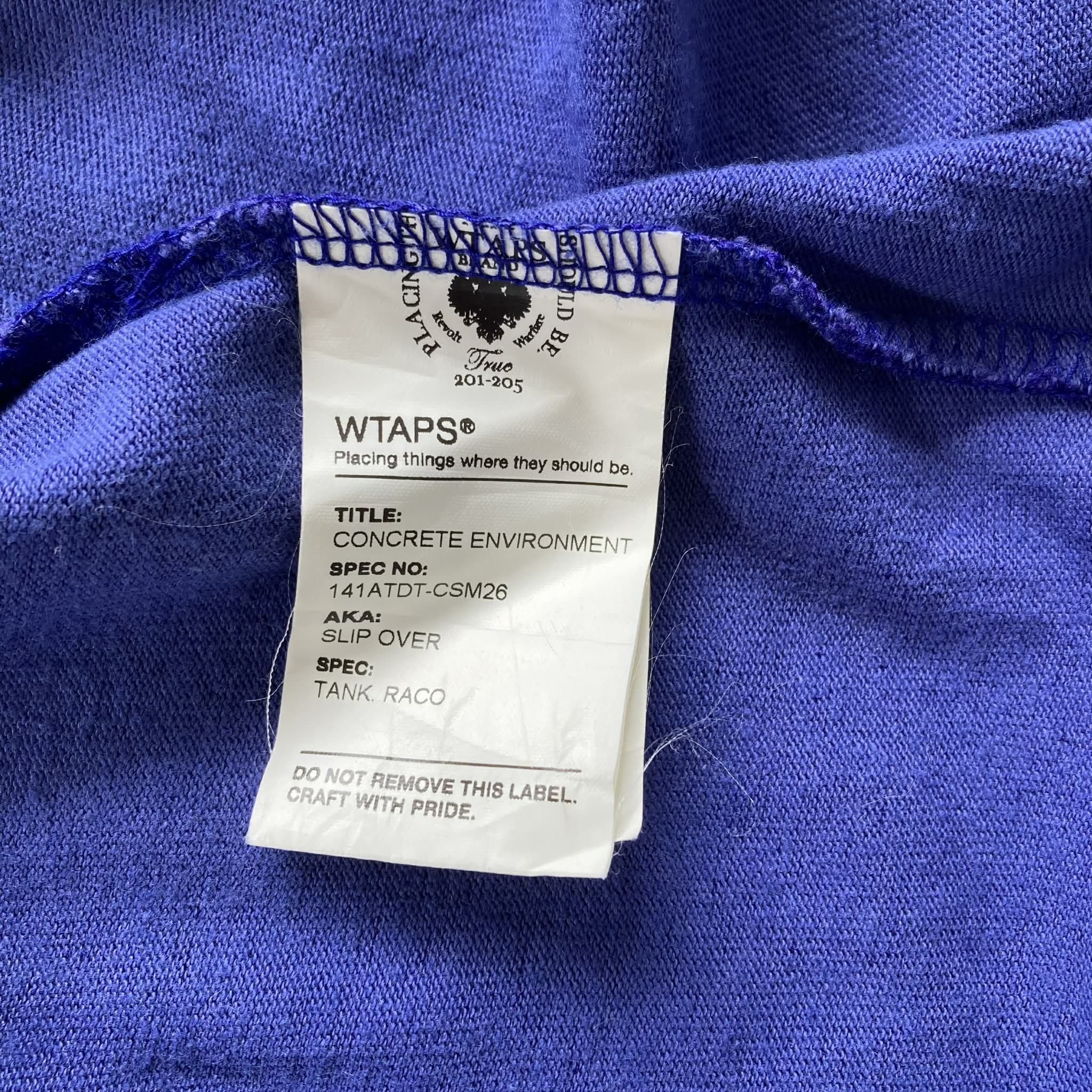 Wtaps WTAPS WTVUA 76 Slip Over Tank Raco Made in Japan Size US XL / EU 56 / 4 - 8 Thumbnail