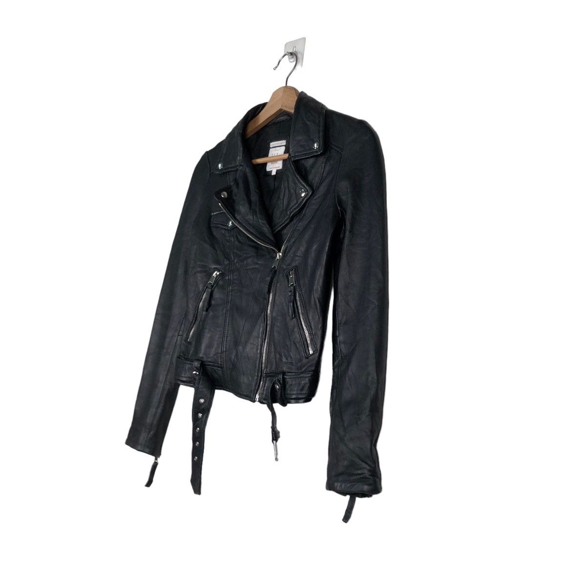Japanese Brand 🔥Cropped Biker Leather Jacket Bondage Parachute Design Zara Size US S / EU 44-46 / 1 - 2 Thumbnail