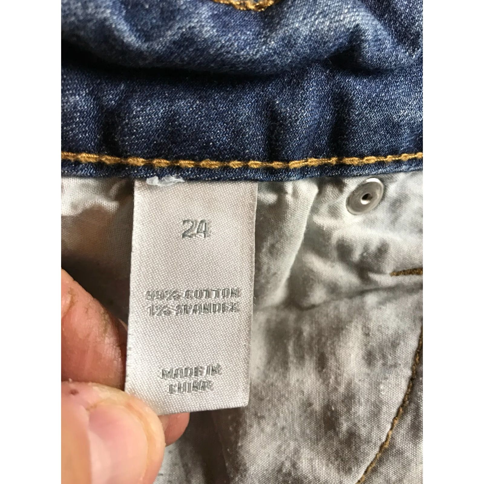 Vintage Fashion Bug Jeans Woman's 24 Blue Denim Pockets - Straight High Rise Regular Fit, Size 24, Denim, Pockets, Jeans, Women, Blue Size 42" / US 20 - 7 Thumbnail