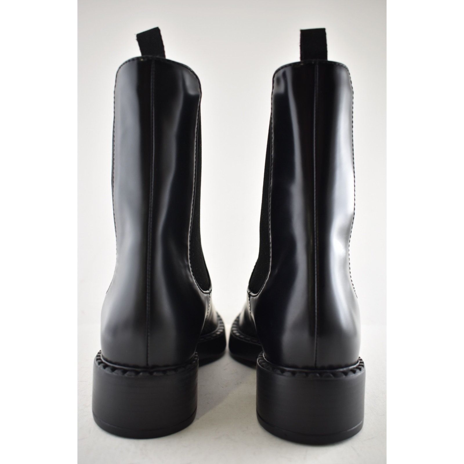 Prada Prada Chocolate Brushed Leather Black Pull On Chelsea Size US 7.5 / IT 37.5 - 16 Thumbnail