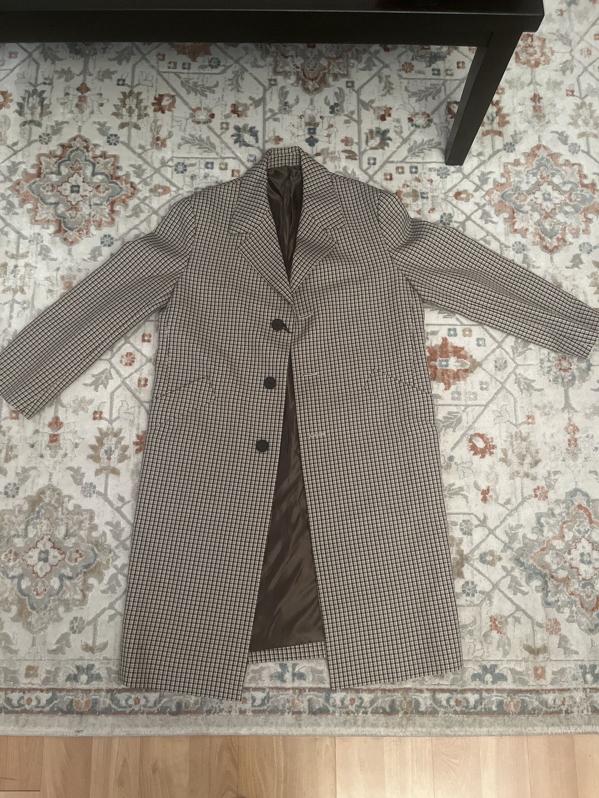 Solid Homme Beige check coat Size US S / EU 44-46 / 1 - 4 Thumbnail