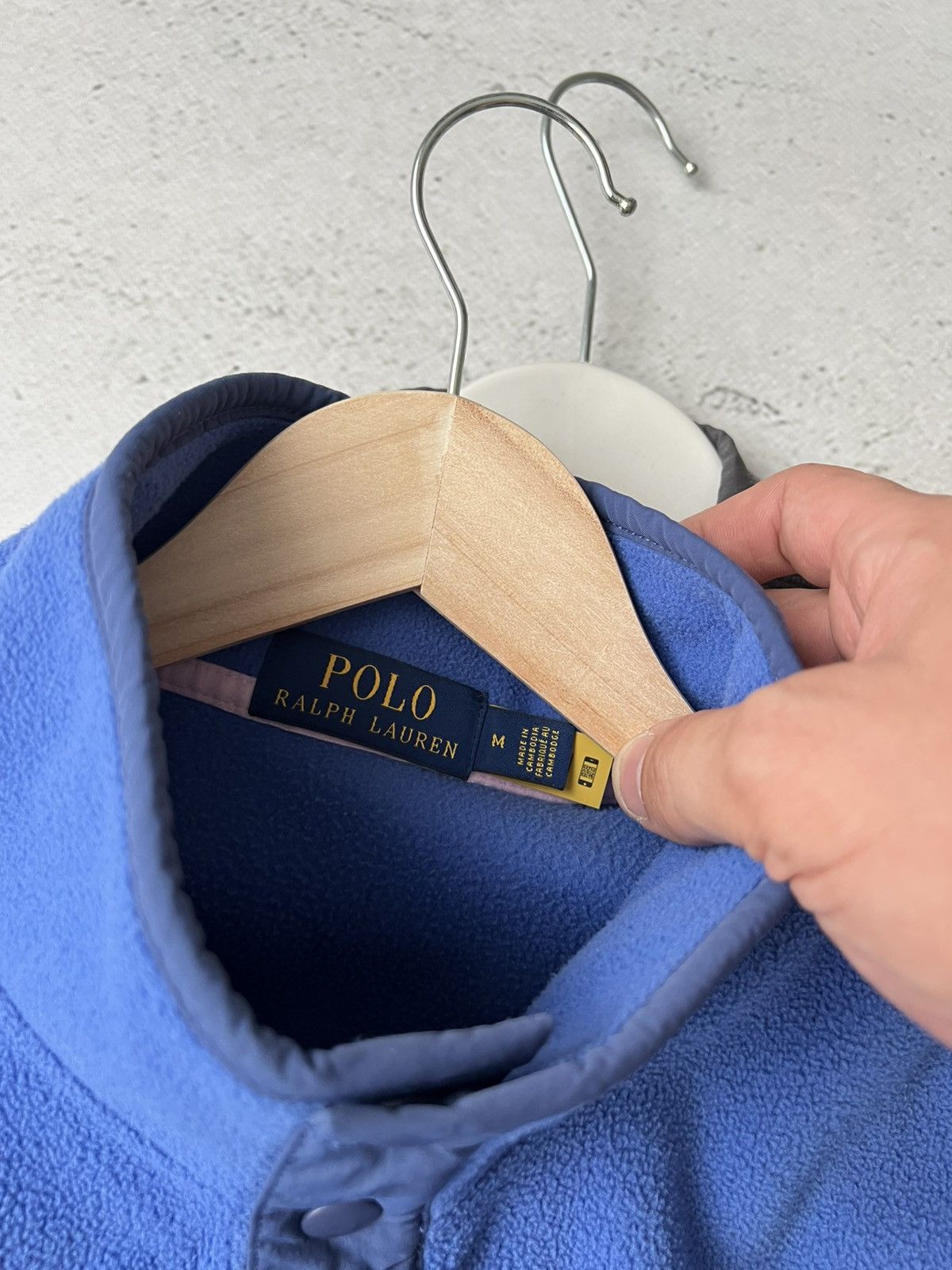 Polo Ralph Lauren 💙 Ralph Lauren Blue Fleece Pullover Pockets M Rare Size US M / EU 48-50 / 2 - 7 Thumbnail