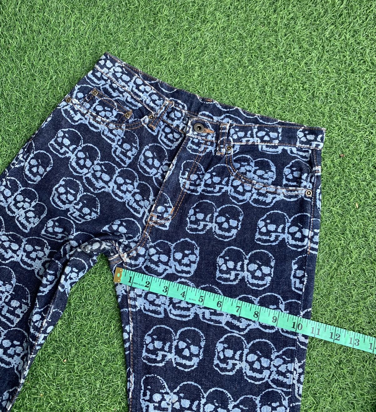 Hysteric Glamour 🔥Iconic 90s Vintage Hysteric Glamour Skull Head Over Printed Size US 29 - 21 Thumbnail