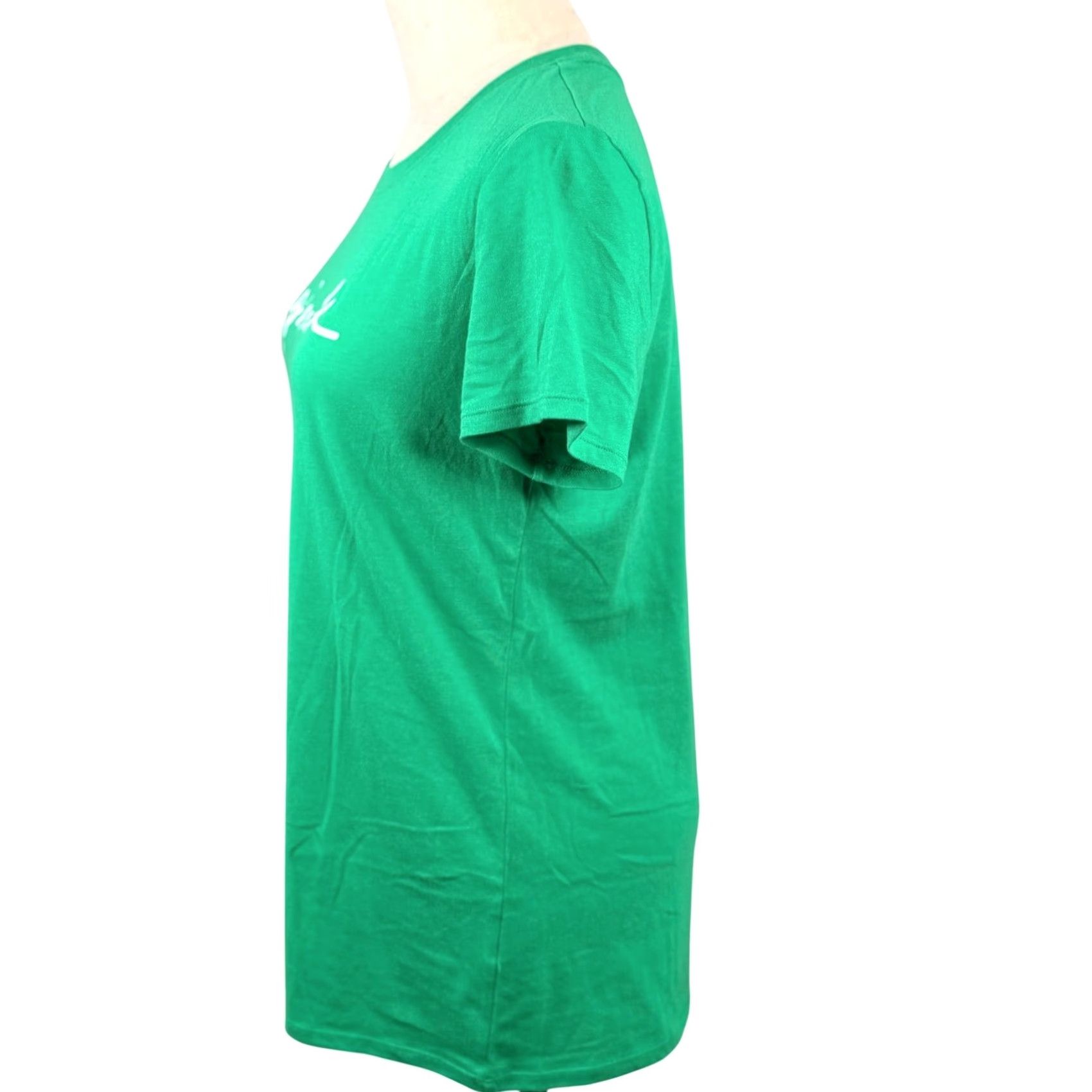 Vintage PINK Victoria's Secret T-Shirt Green Script Logo Cotton Blend Crew Neck Short Sleeve Womens S Vintage No Size S / US 4 / IT 40 - 2 Thumbnail