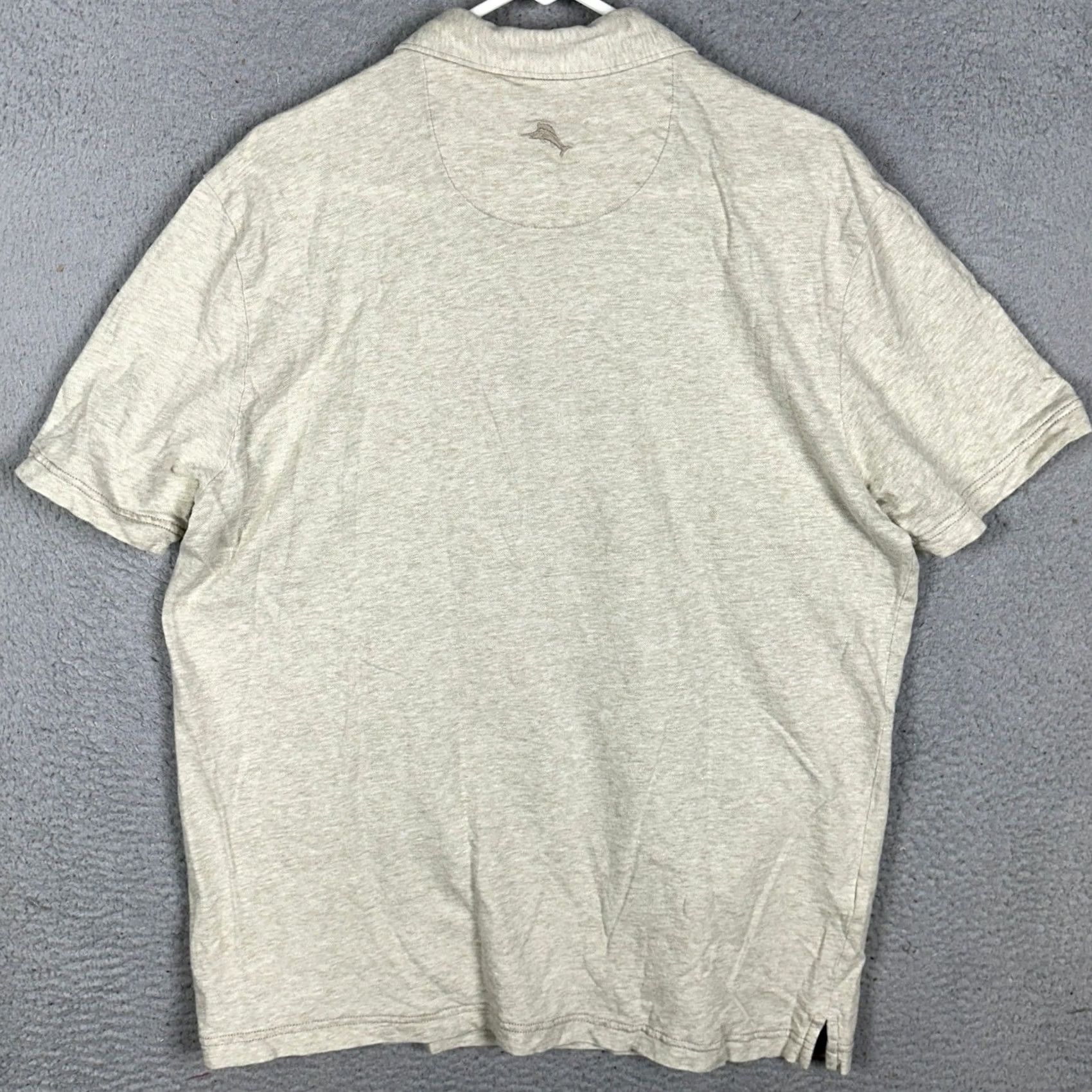 Tommy Bahama Tommy Bahama Polo Shirt Mens XL Light Tan Heathered Classic Casual Short Sleeve Beach Golf Travel Size US XL / EU 56 / 4 - 2 Thumbnail