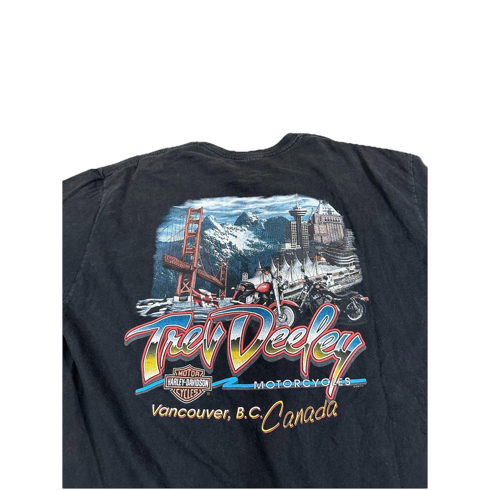 Harley Davidson Vintage Harley Davidson Vancouver Canada Graphic T-Shirt Bik Size US XL / EU 56 / 4 - 4 Thumbnail
