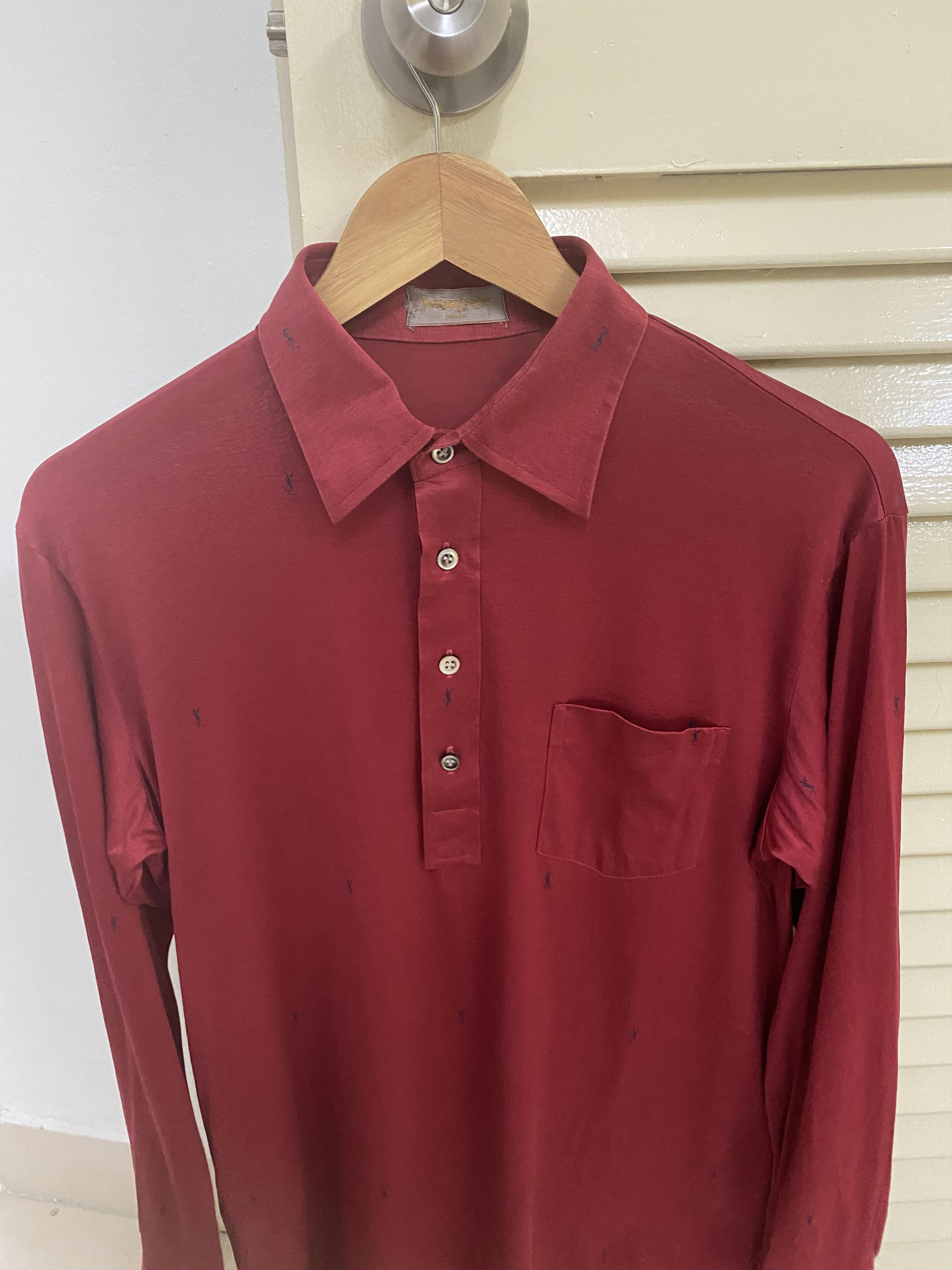 Saint Laurent Paris × Yves Saint Laurent Saint Laurent Small Monogram Logo Shirt Size US M / EU 48-50 / 2 - 7 Thumbnail