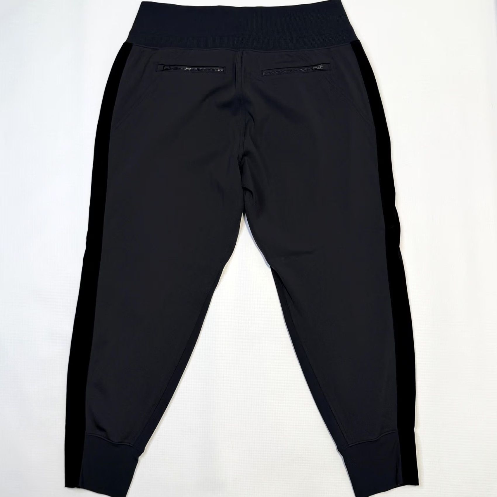 Athleta ATHLETA Women Jogger Black High Rise Rib Waist Pockets Zip Pocket Tapered 27in Inseam XS-XL Activewear Jogger Womens Size 40" / US 18 - 5 Thumbnail