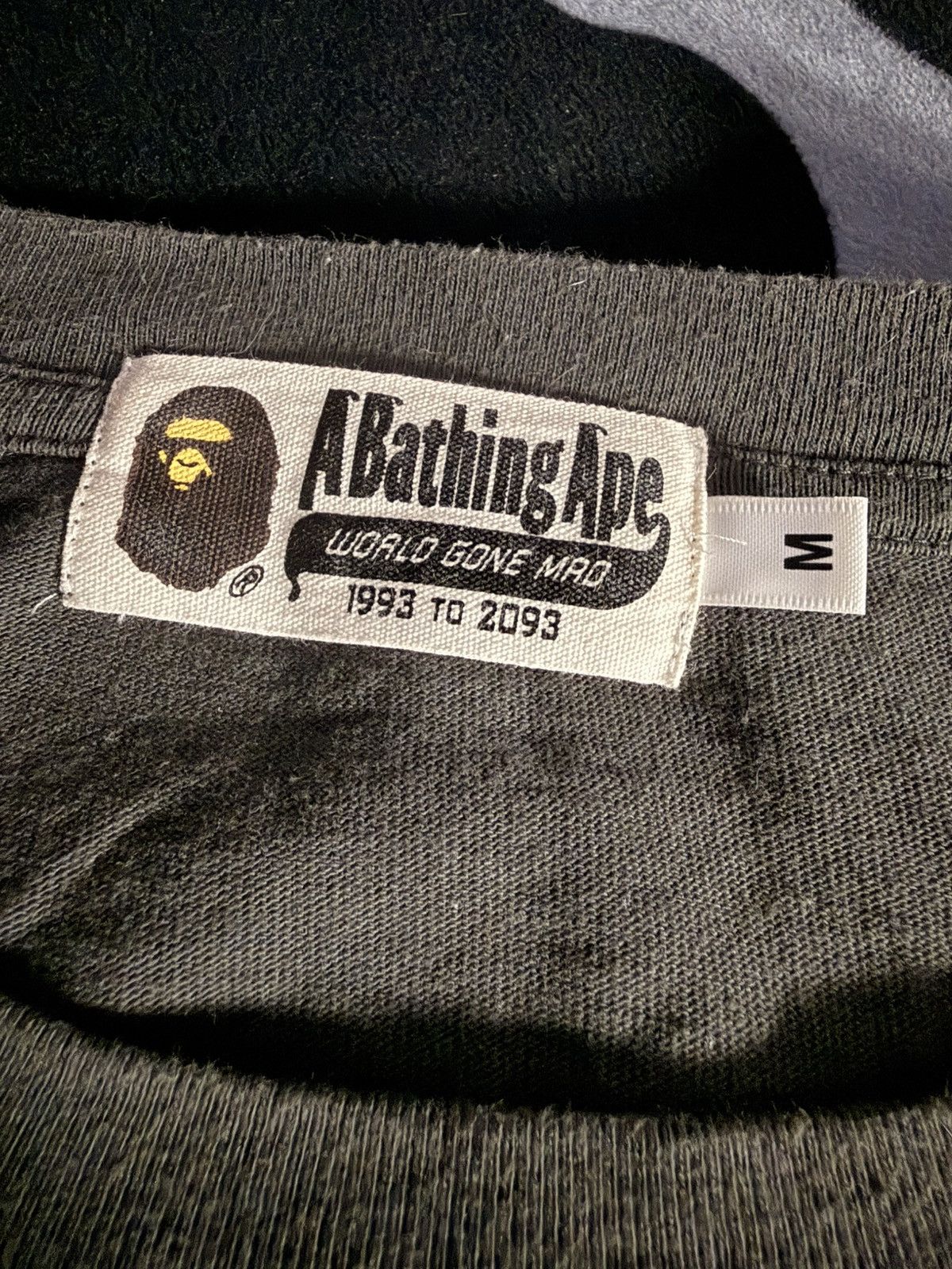 Bape FW13 BAPE Grey WGM Shark Mouth Outline Longsleeve Size US M / EU 48-50 / 2 - 4 Thumbnail