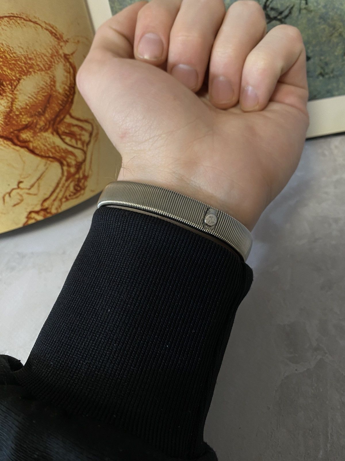 Japanese Brand Vintage Silver Flexible Gaspipe Snake Bangle Bracelet Size ONE SIZE - 4 Thumbnail