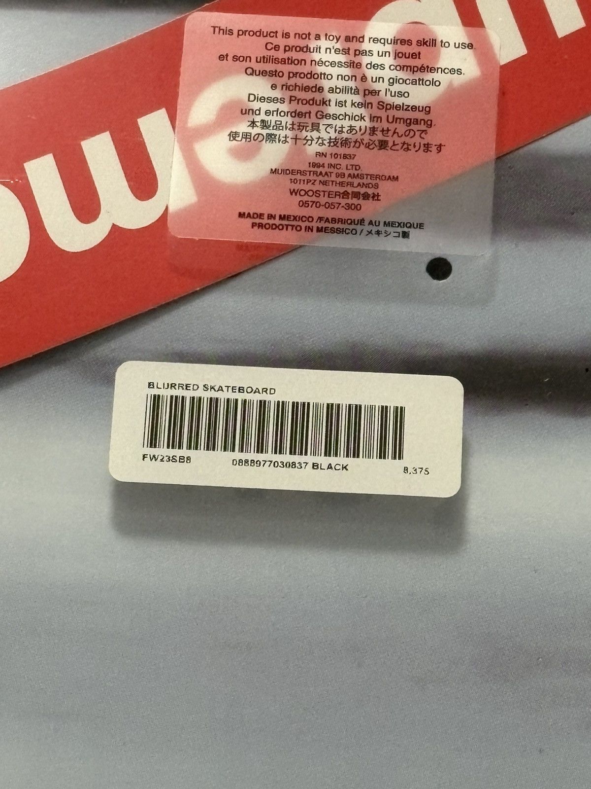 Supreme Supreme Blurred Skateboard Deck Black Size ONE SIZE - 5 Thumbnail