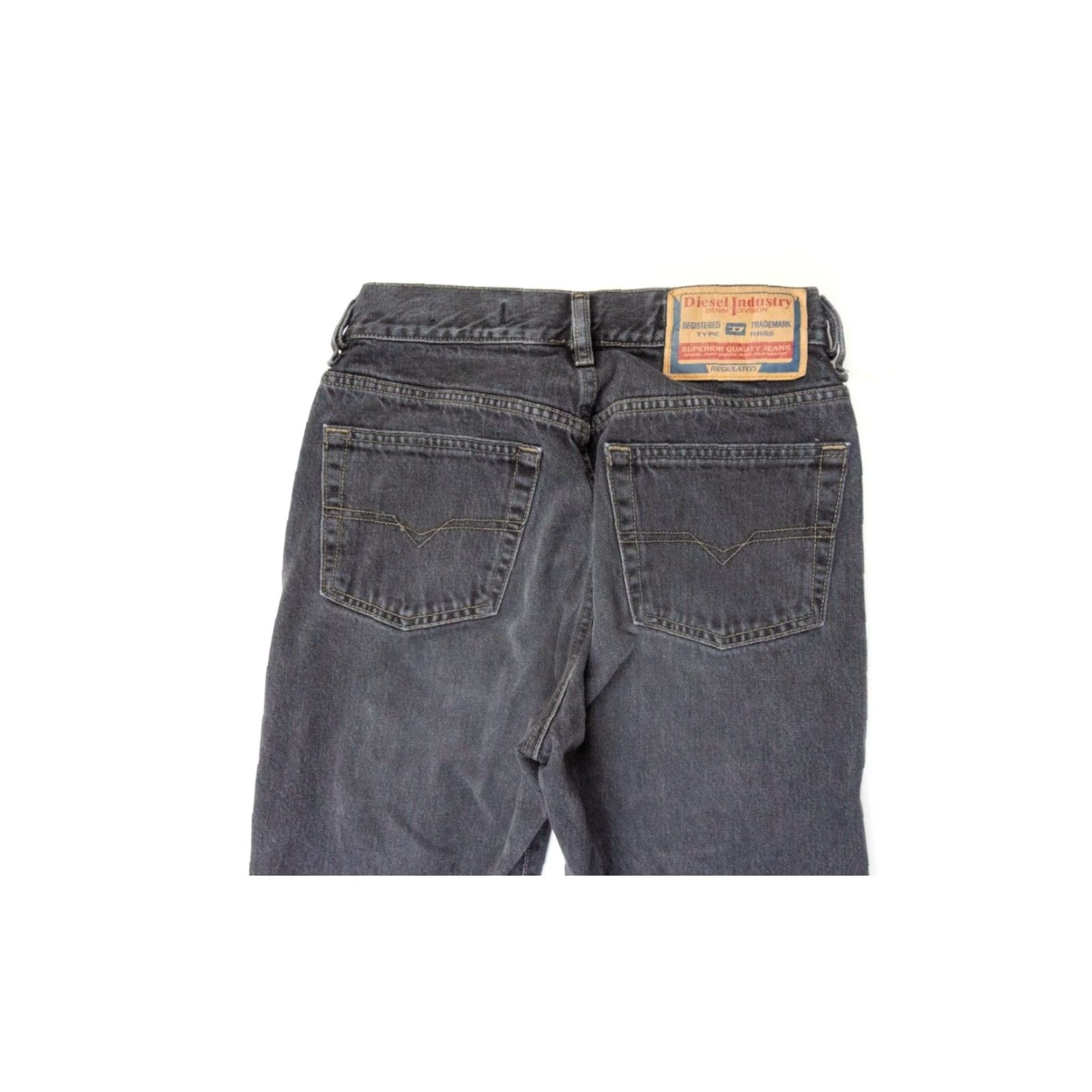 Diesel VINTAGE Diesel Jeans Men's 28x29 Straight Fit Black Denim Cotton 90s Y2K Size US 28 / EU 44 - 7 Thumbnail