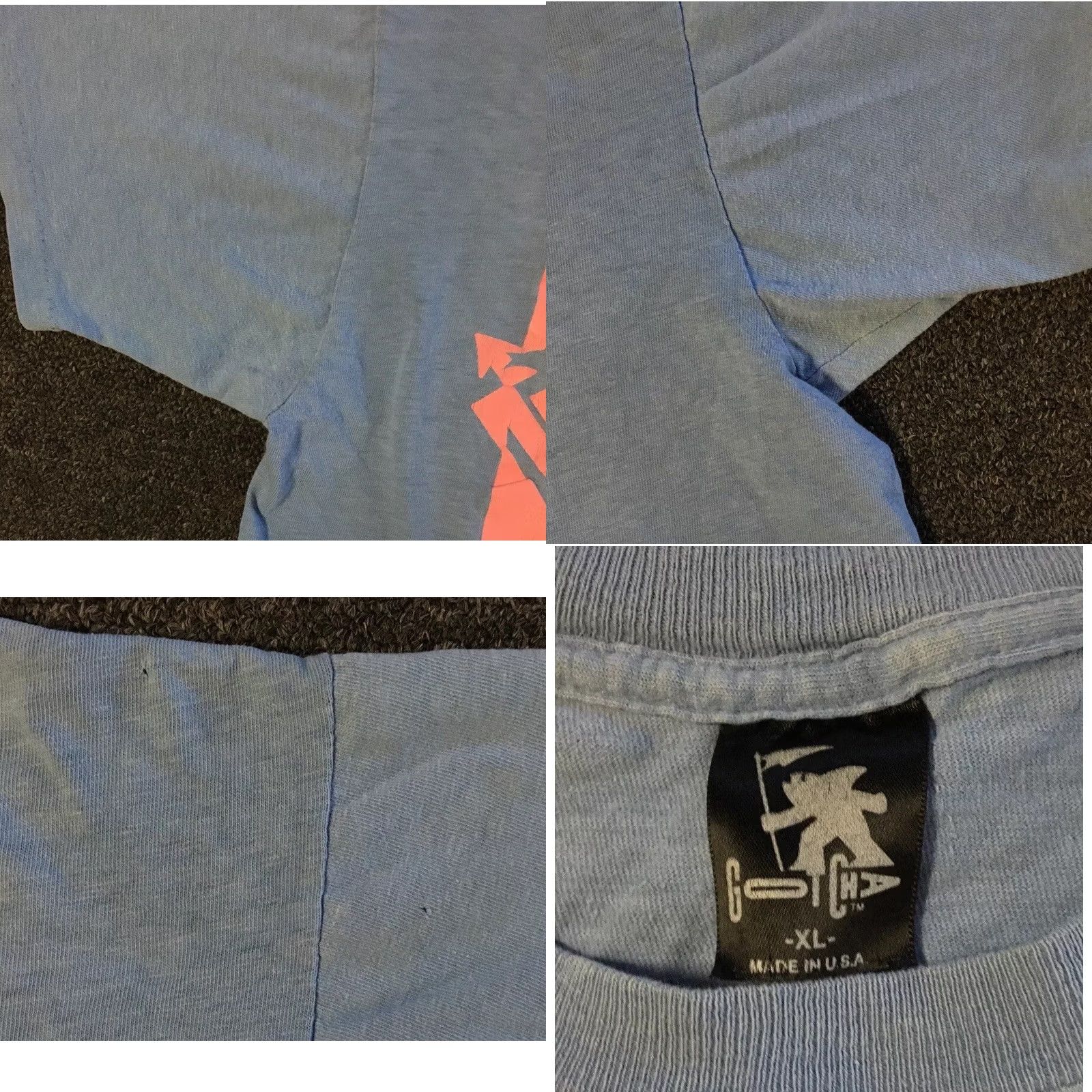 Gotcha VINTAGE Gotcha Shirt XS Surf Grunge 90s Distressed Boardriding Blue T-Shirt Mens USA Size US XS / EU 42 / 0 - 10 Thumbnail