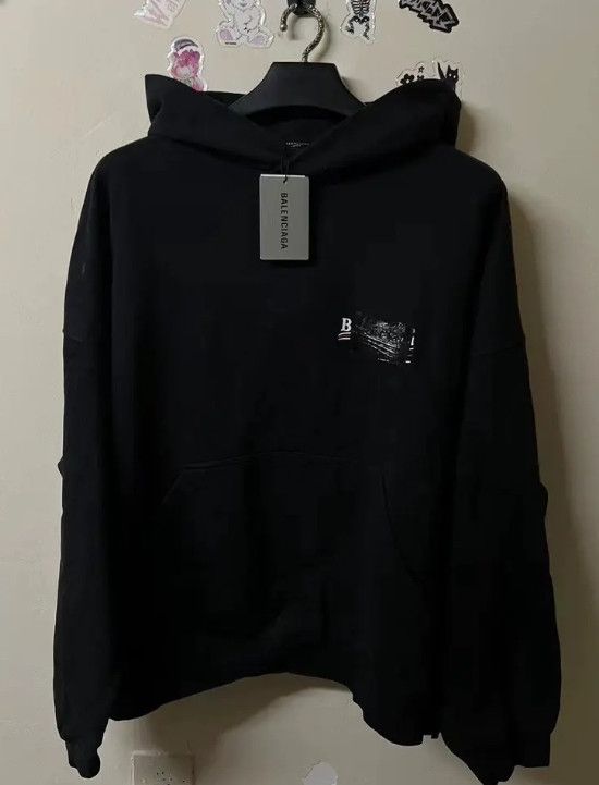 Balenciaga Balenciaga Coke Tape Hoodie Size US S / EU 44-46 / 1 - 1 Thumbnail