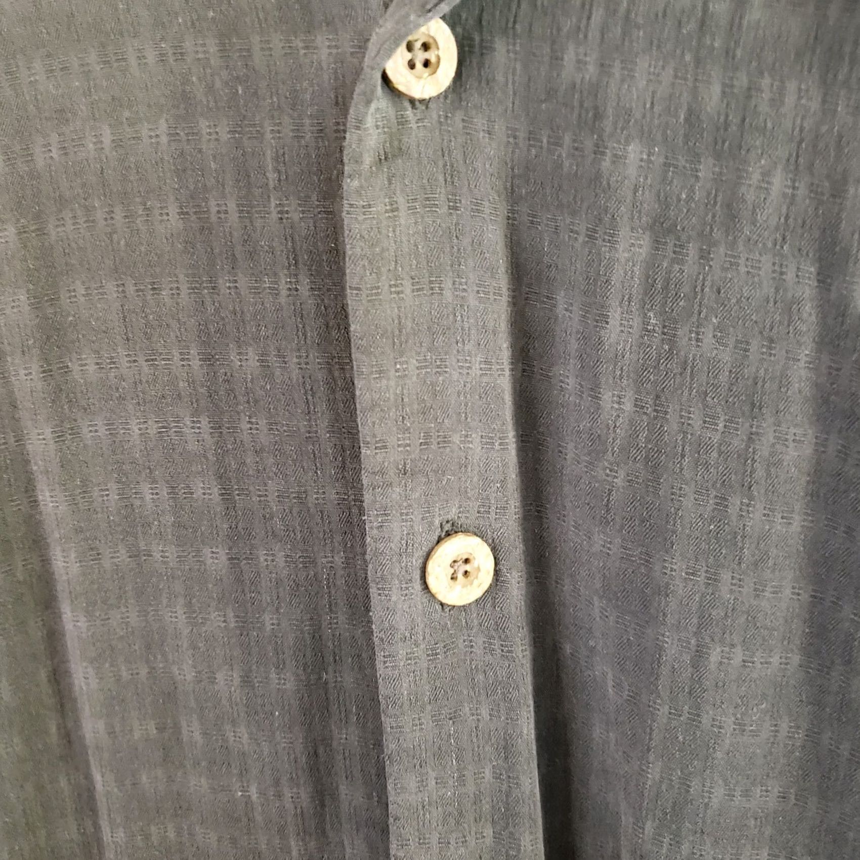 Tommy Bahama Tommy Bahama Shirt Men XL Black Silk Blue Embroidery Button Up Short Sleeve Elegant Casual Formal Party/Wedding Size US XL / EU 56 / 4 - 7 Thumbnail