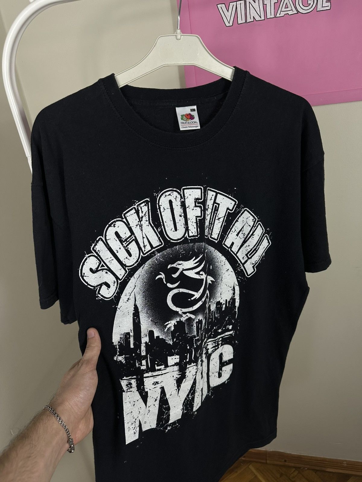 Fruit Of The Loom Sick Of It All NYHC Vintage T Shirt Size US L / EU 52-54 / 3 - 9 Thumbnail