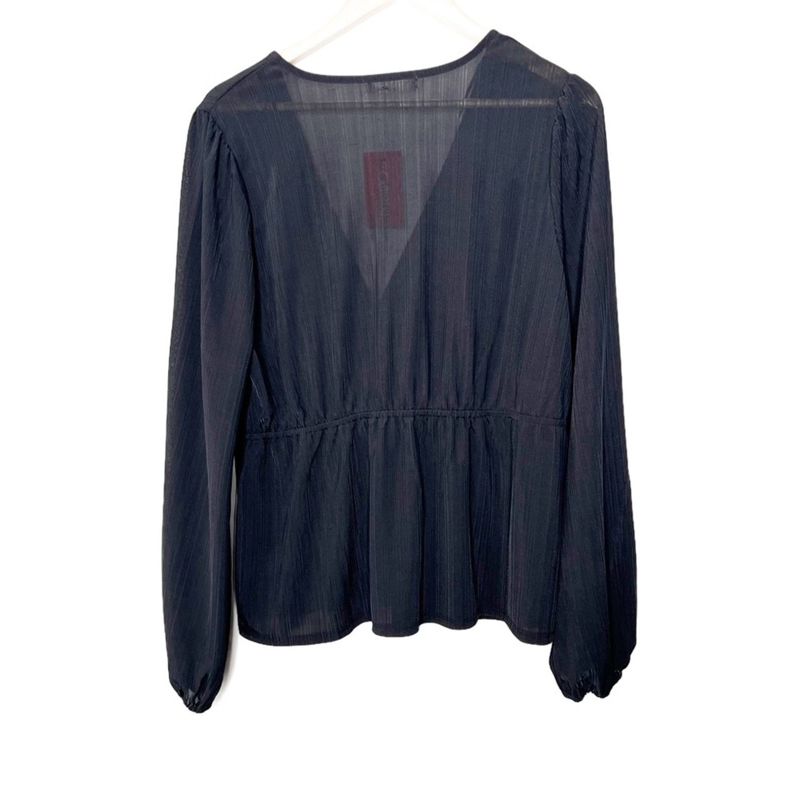 Kohl's New with tag Intempo Women’s Satin Wrap Style Blouse Size XL / US 12-14 / IT 48-50 - 15 Thumbnail