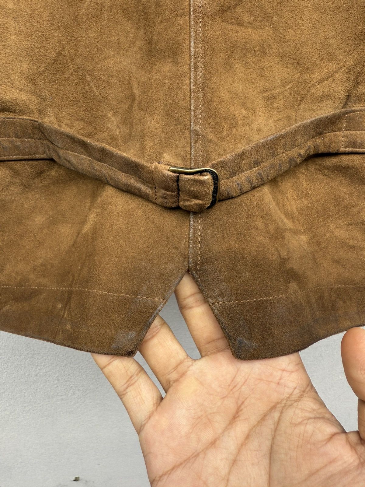 Ralph Lauren RALPH LAUREN Goat Suede Leather Brown Rugged Vest Size US XS / EU 42 / 0 - 9 Thumbnail