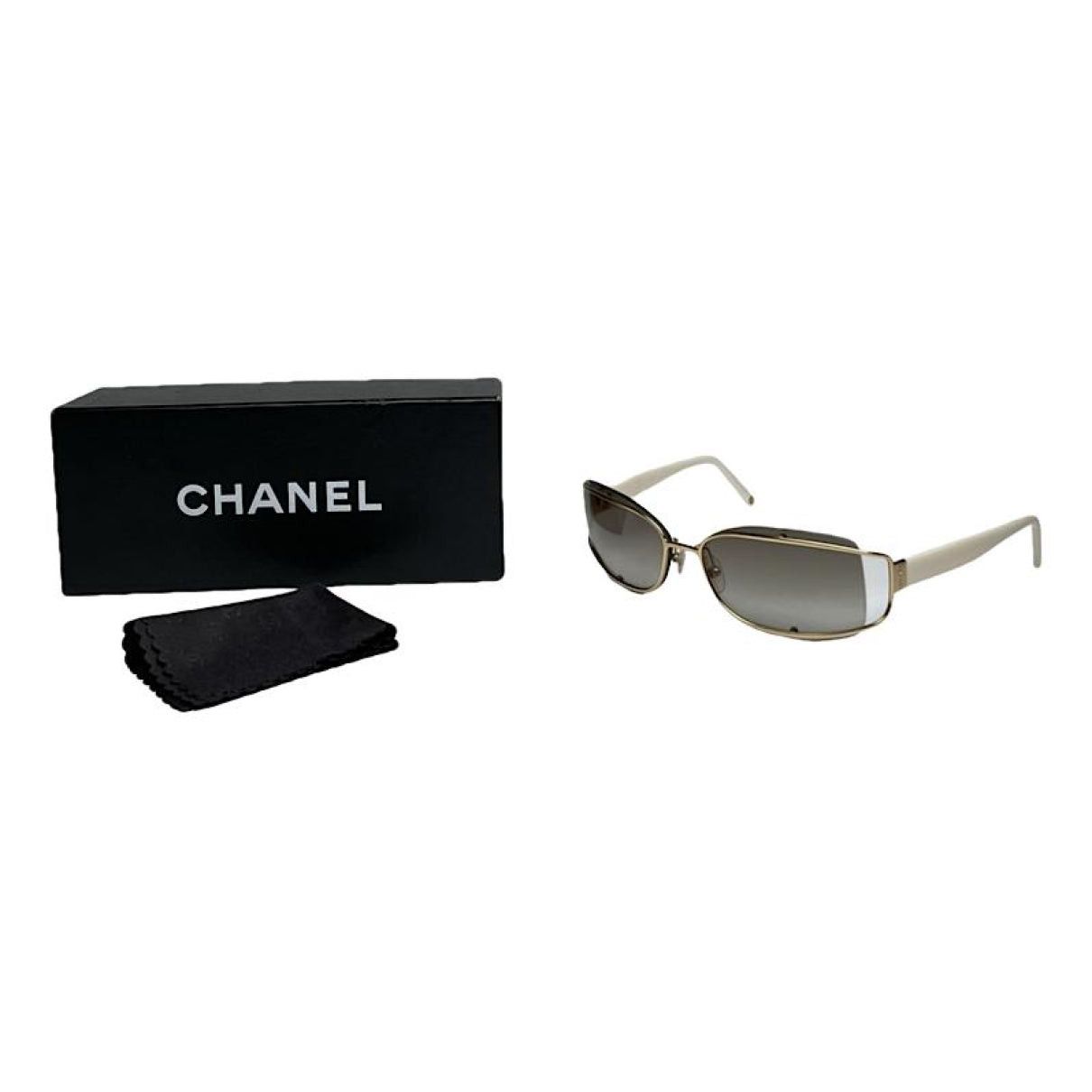 Chanel Gold Metal Sunglasses Size ONE SIZE - 1 Thumbnail