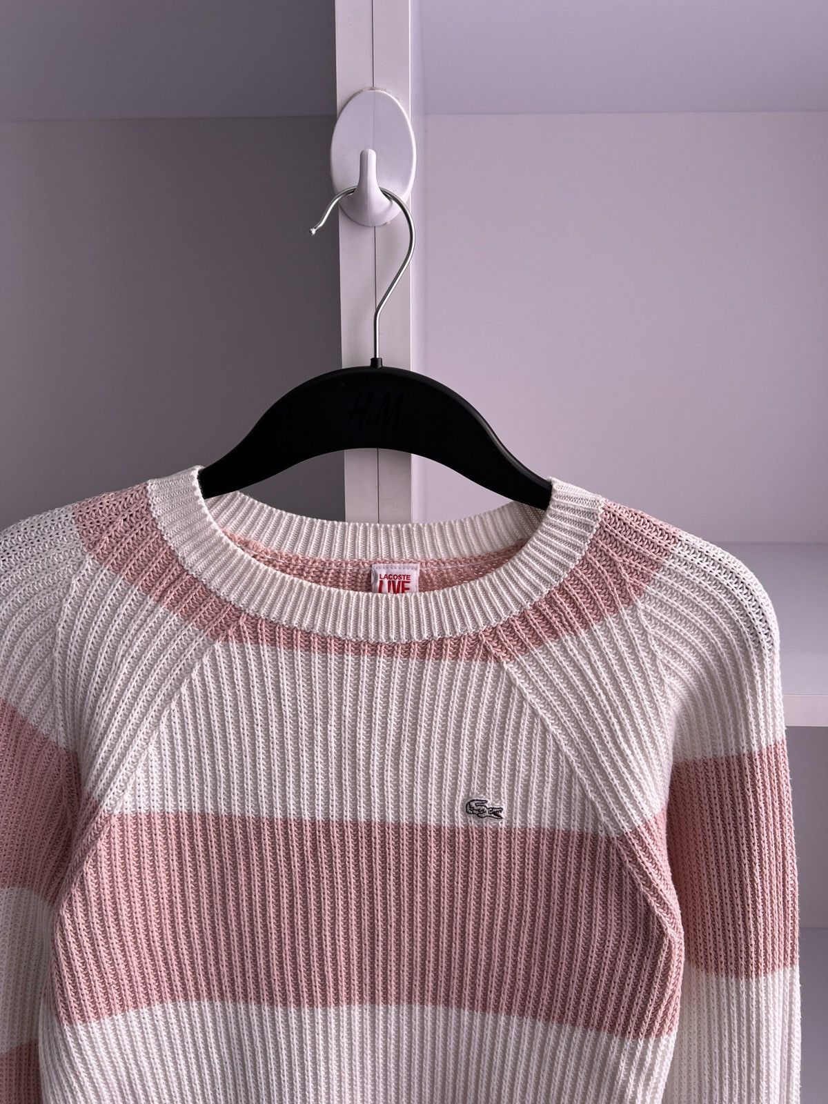 Lacoste × Vintage Vintage Lacoste Live Women’s Striped Knitted Warm Sweater Size XS / US 0-2 / IT 36-38 - 7 Thumbnail