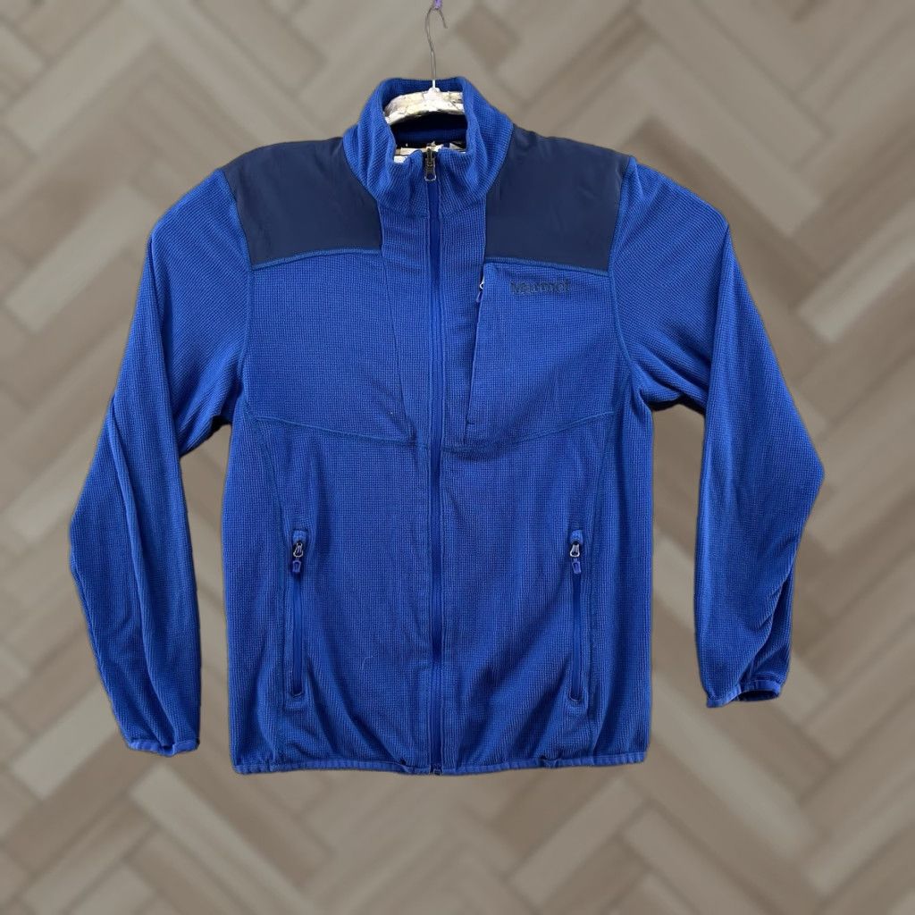 Marmot Marmot Jacket Full Zip Athletic Style Polartec Blue Men's M Regular Polyester Jacket Size US M / EU 48-50 / 2 - 1 Thumbnail