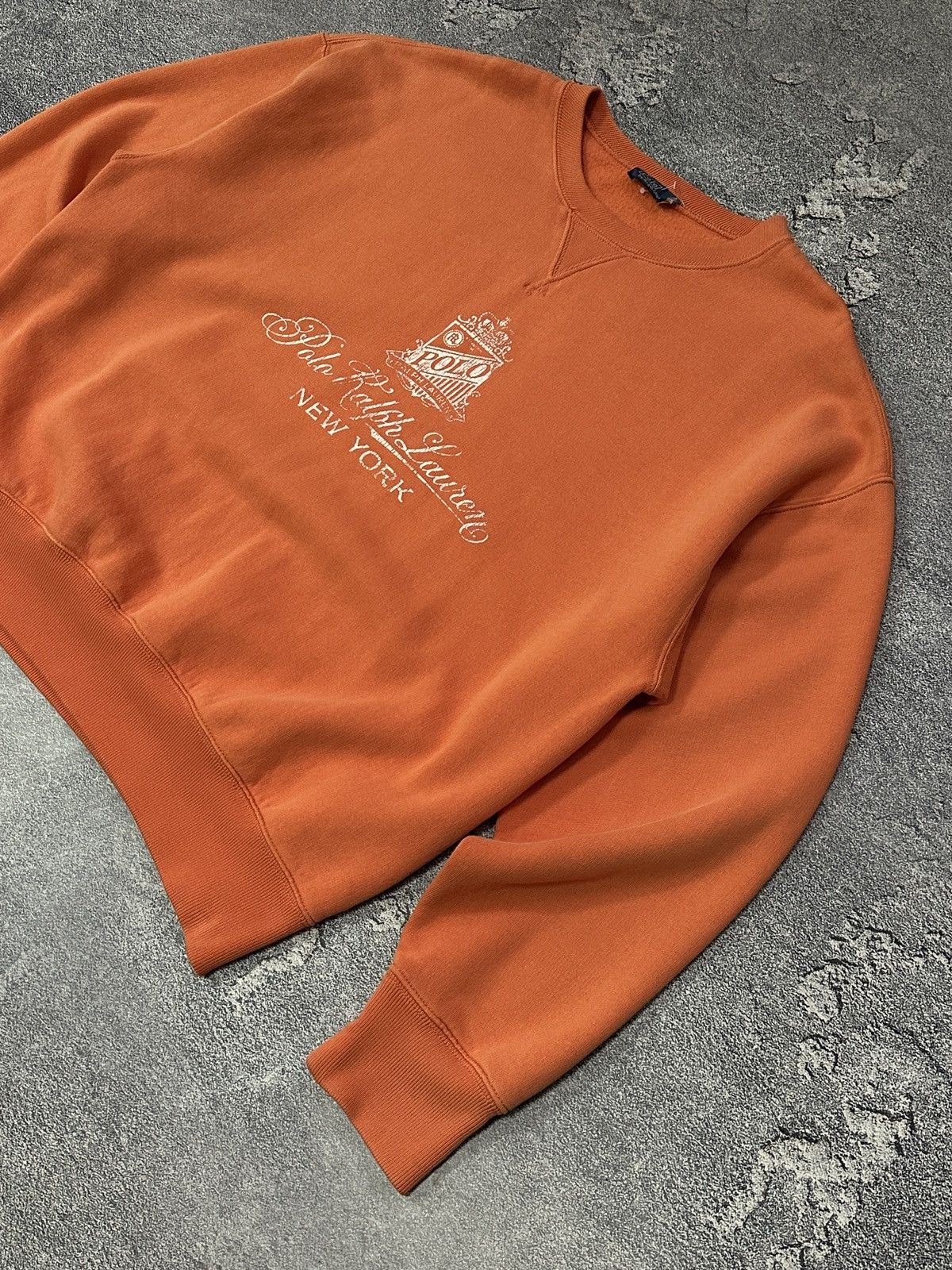 Polo Ralph Lauren Vintage Polo Ralph Lauren Sun Faded Orange Sweatshirt M Size US M / EU 48-50 / 2 - 6 Thumbnail