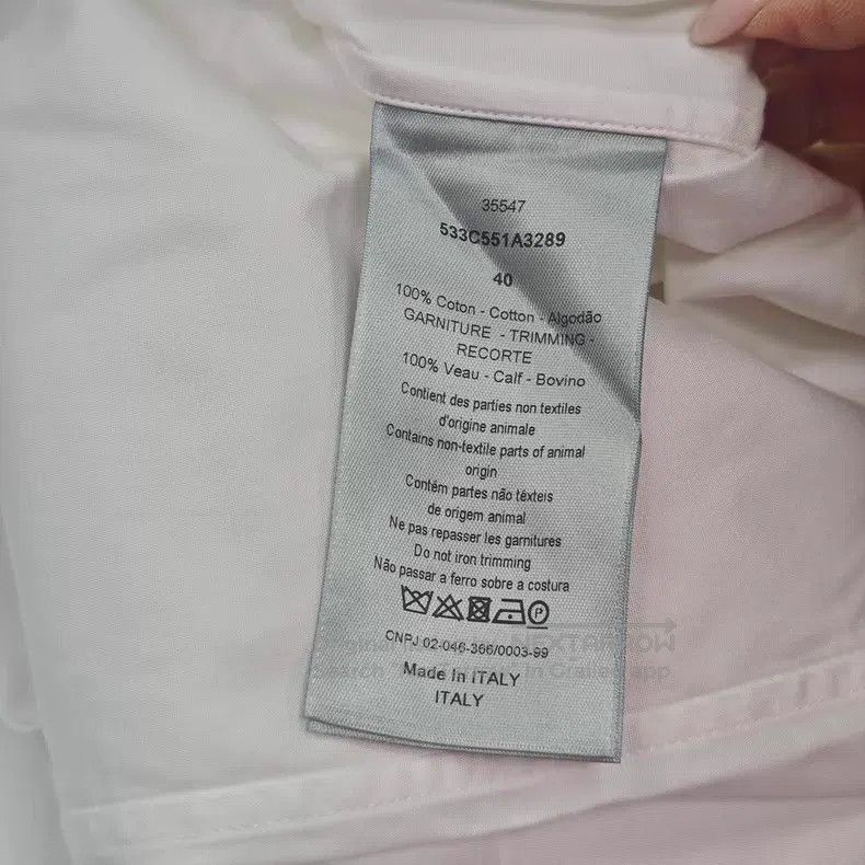 Dior Dior White leather logo shirt Size US XXS / EU 40 - 6 Thumbnail
