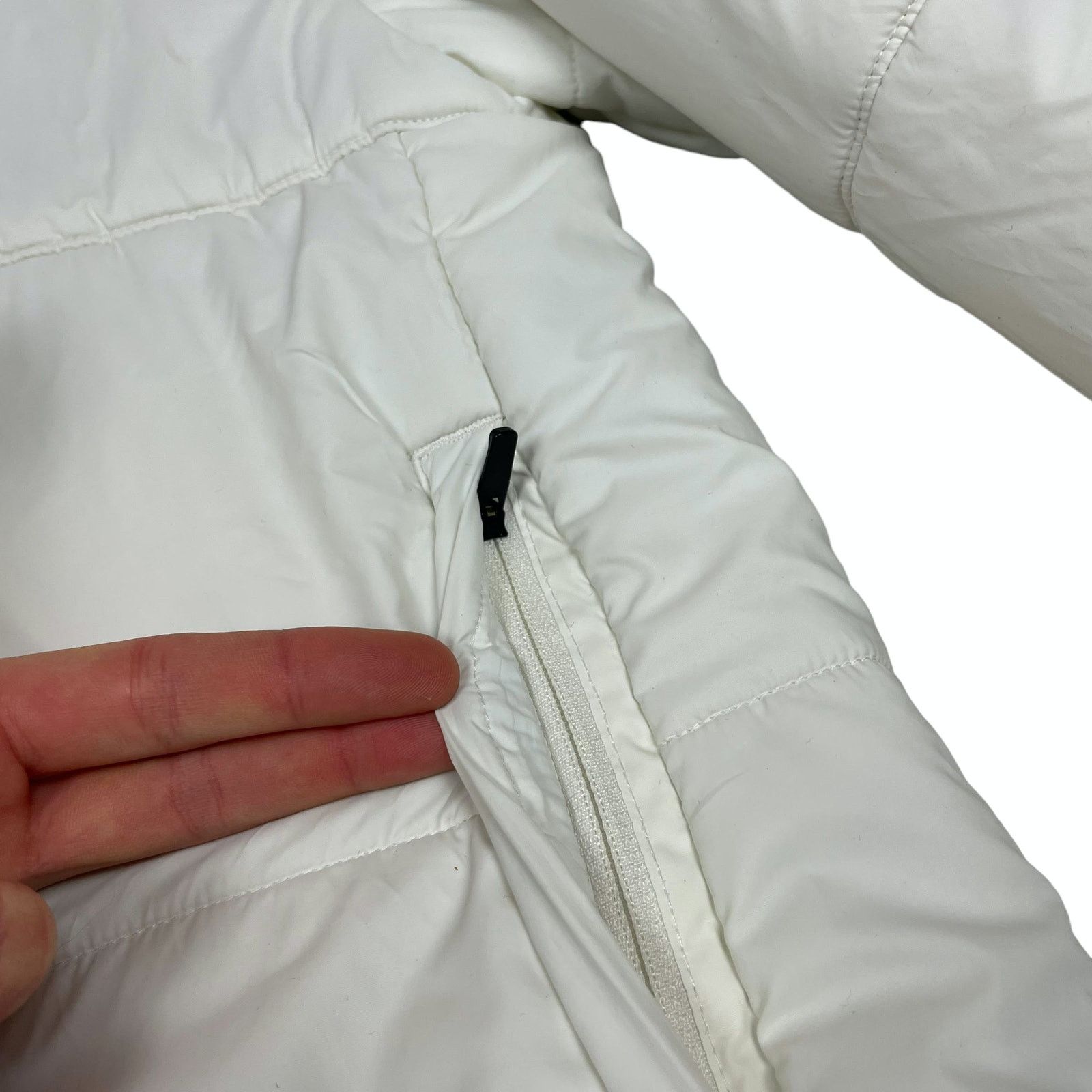Nike Nike Women White Long Sleeve Full Zip Hooded Puffer Jacket M Size M / US 6-8 / IT 42-44 - 8 Thumbnail