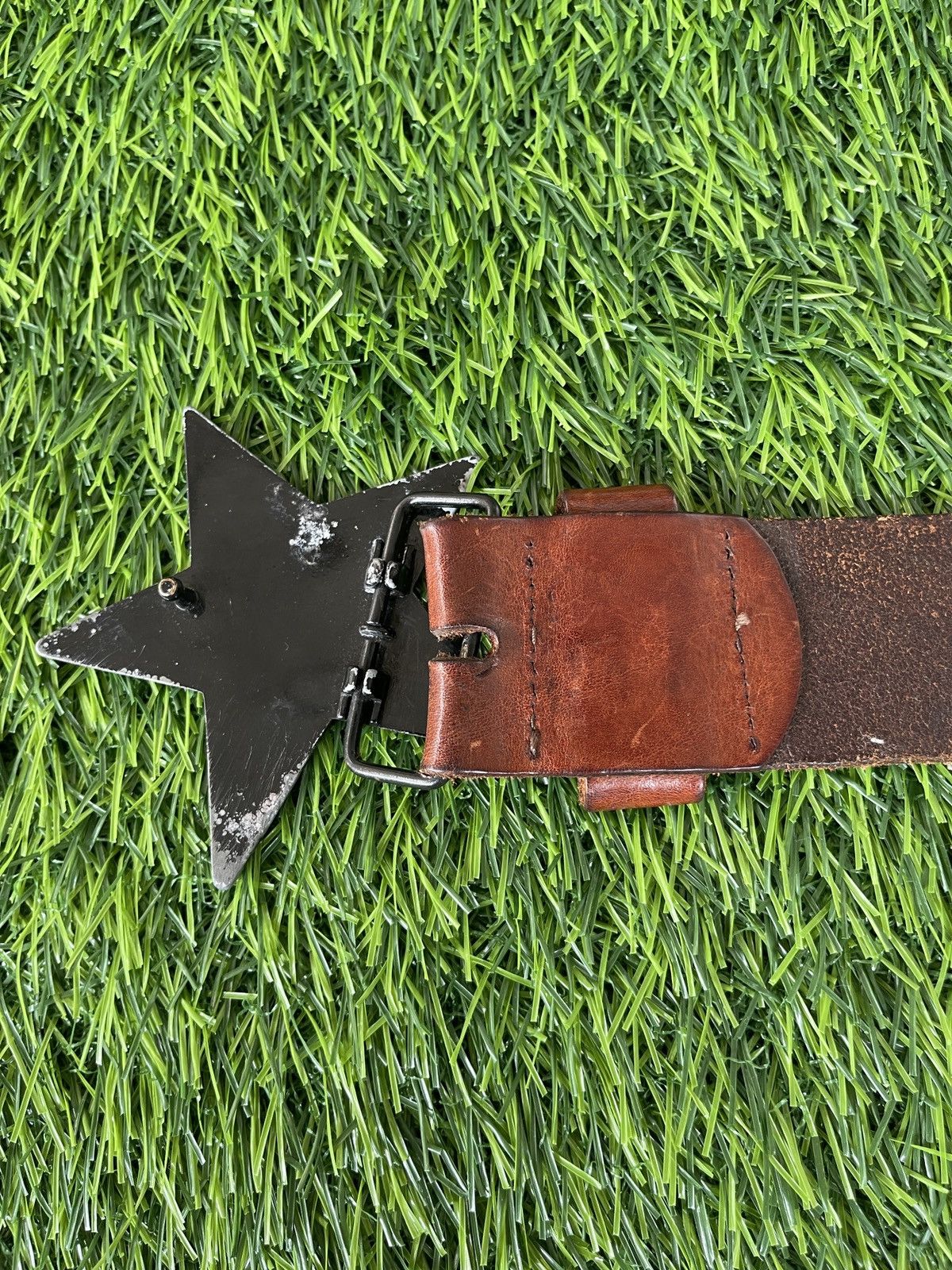 Hollywood Trading Company Vtg Belt🔥HOLLYWOOD TRADING COMPANY🔥Studded Start Buckle Size 34 - 13 Thumbnail