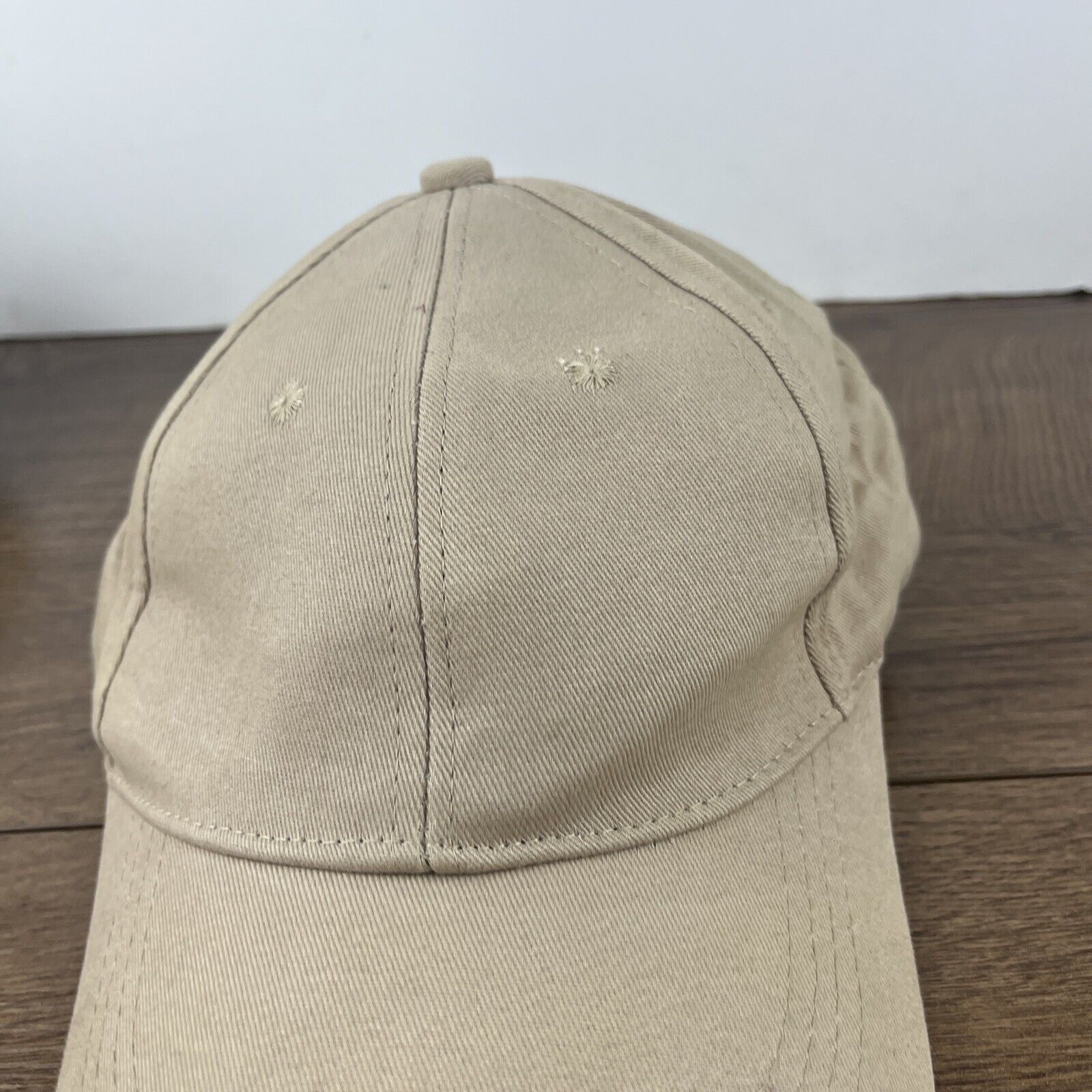Other Plain Tan Baseball Hat Tan Brown Hat Adjustable Adult Size H Size ONE SIZE - 6 Thumbnail
