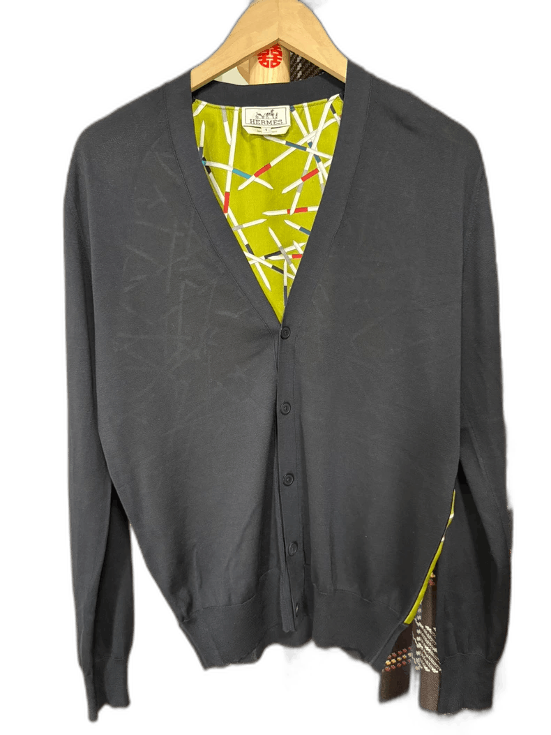 Hermes Hermes Men's Knitted Cardigan 100% Silk Size US S / EU 44-46 / 1 - 1 Thumbnail