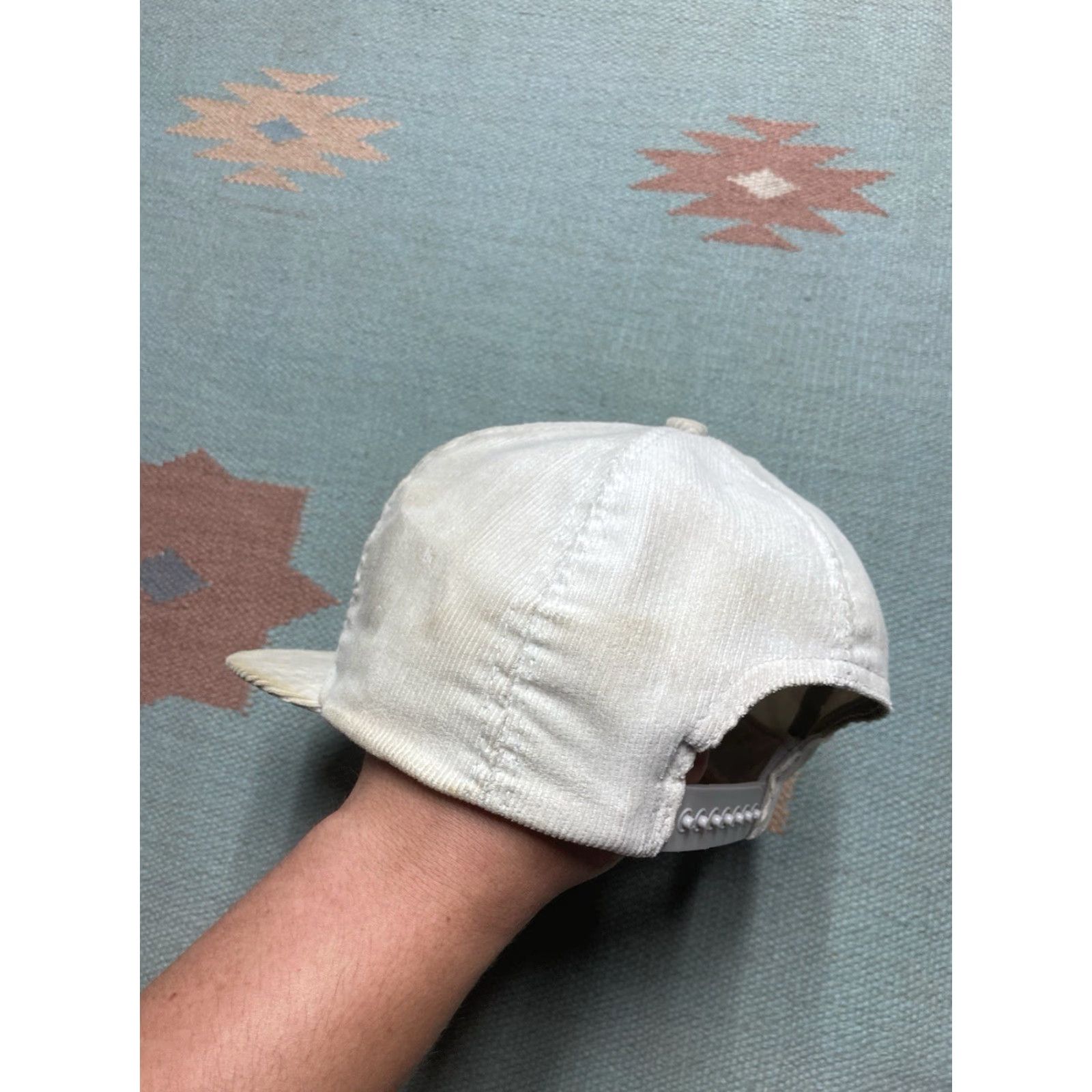 Vintage VINTAGE 90s SnapBack Corduroy Hat Berger company Con Agra made in USA Adjustable Gray Mens Size ONE SIZE - 6 Thumbnail