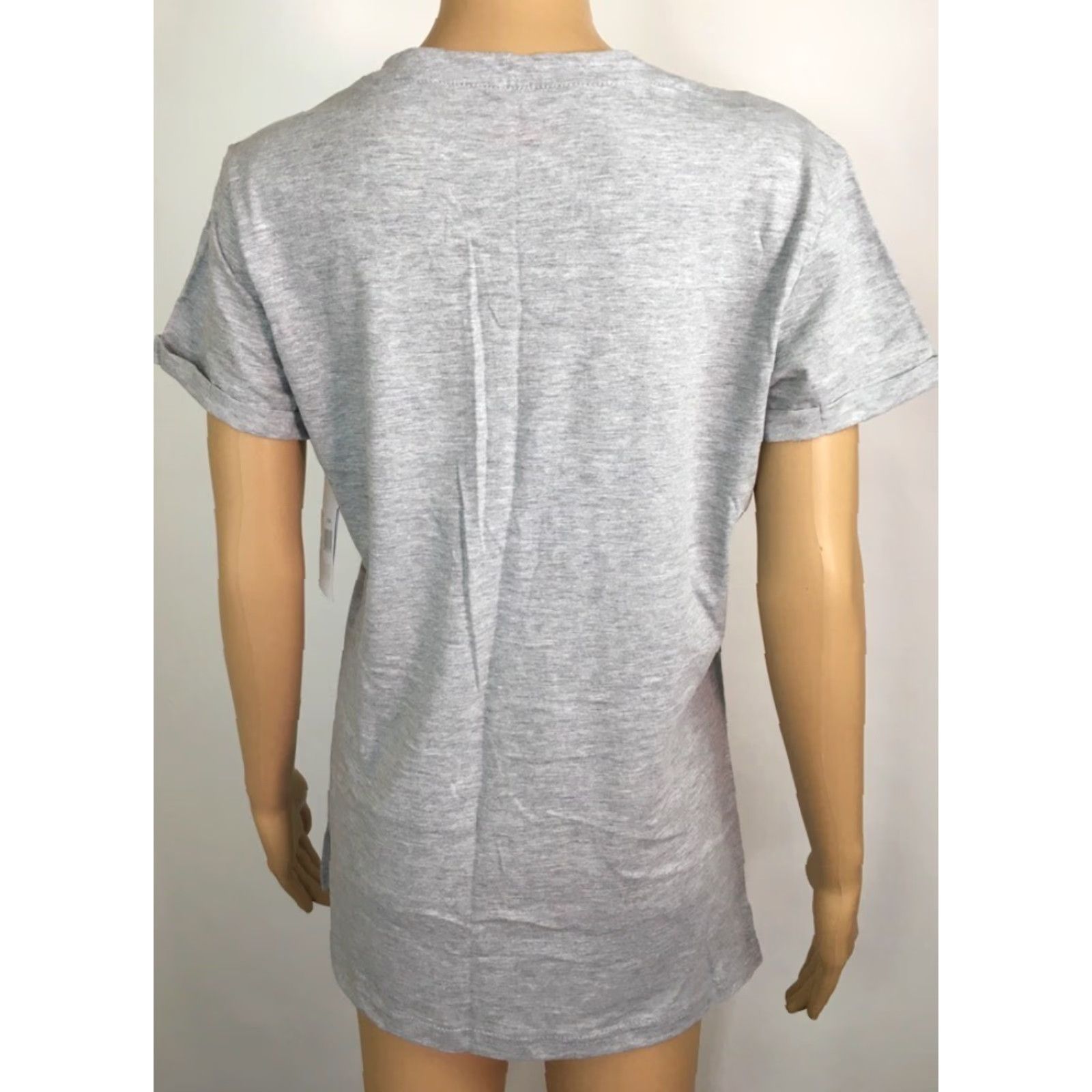 Vintage Live Breathe Fight Womens T-Shirt Gray Heathered Lips Stronger Together L Womens Size L / US 10 / IT 46 - 3 Thumbnail