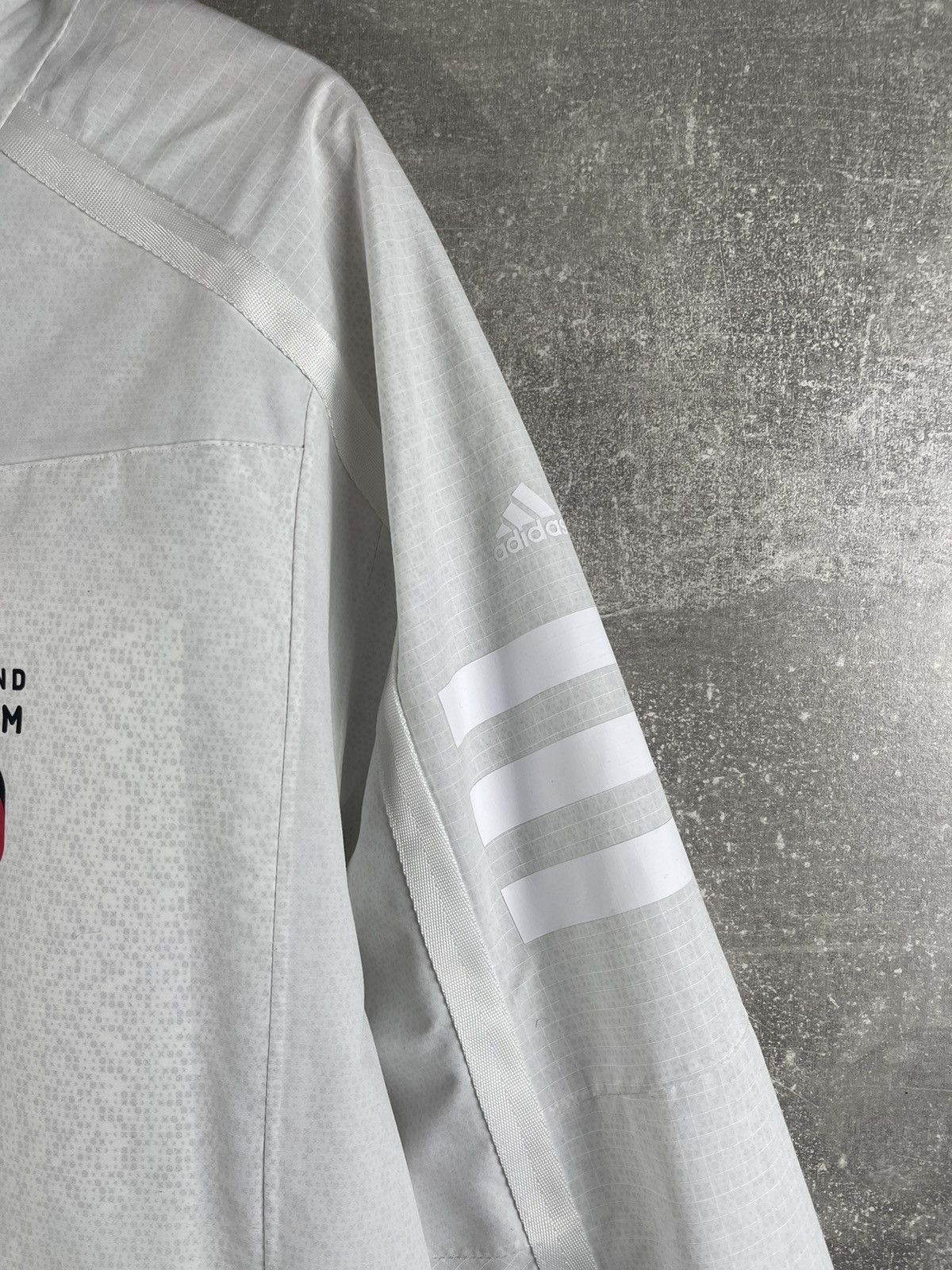 Adidas Adidas Germany Jugend Team Jacket | White Hooded Windbreaker Size US XL / EU 56 / 4 - 4 Thumbnail