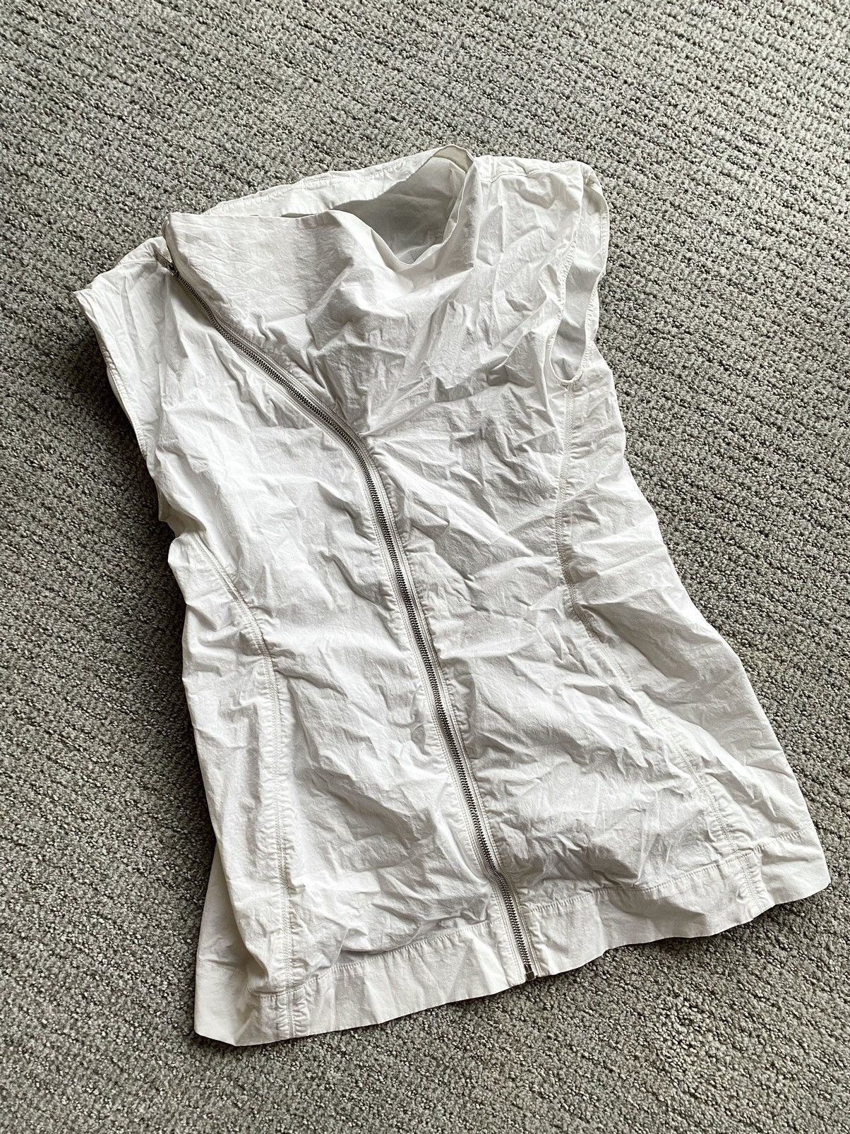 image of Rick Owens Vicious Ss14 Sleeveless White Top, Women's (Size Small)