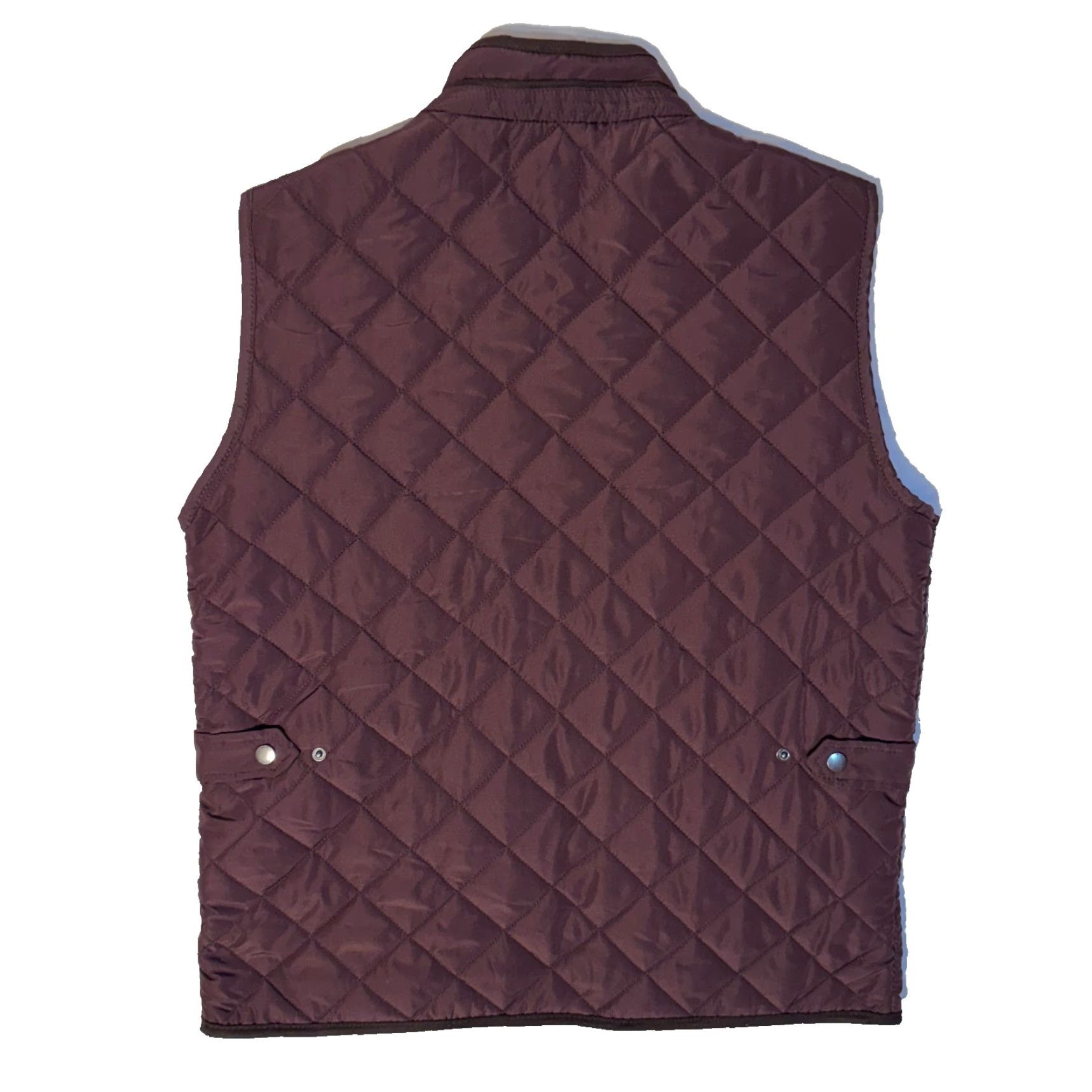 Elie Tahari Elie Tahari Quilted Black Zip Vest Fleece Lining Mock Collar Pockets Sz L Size L / US 10 / IT 46 - 7 Thumbnail