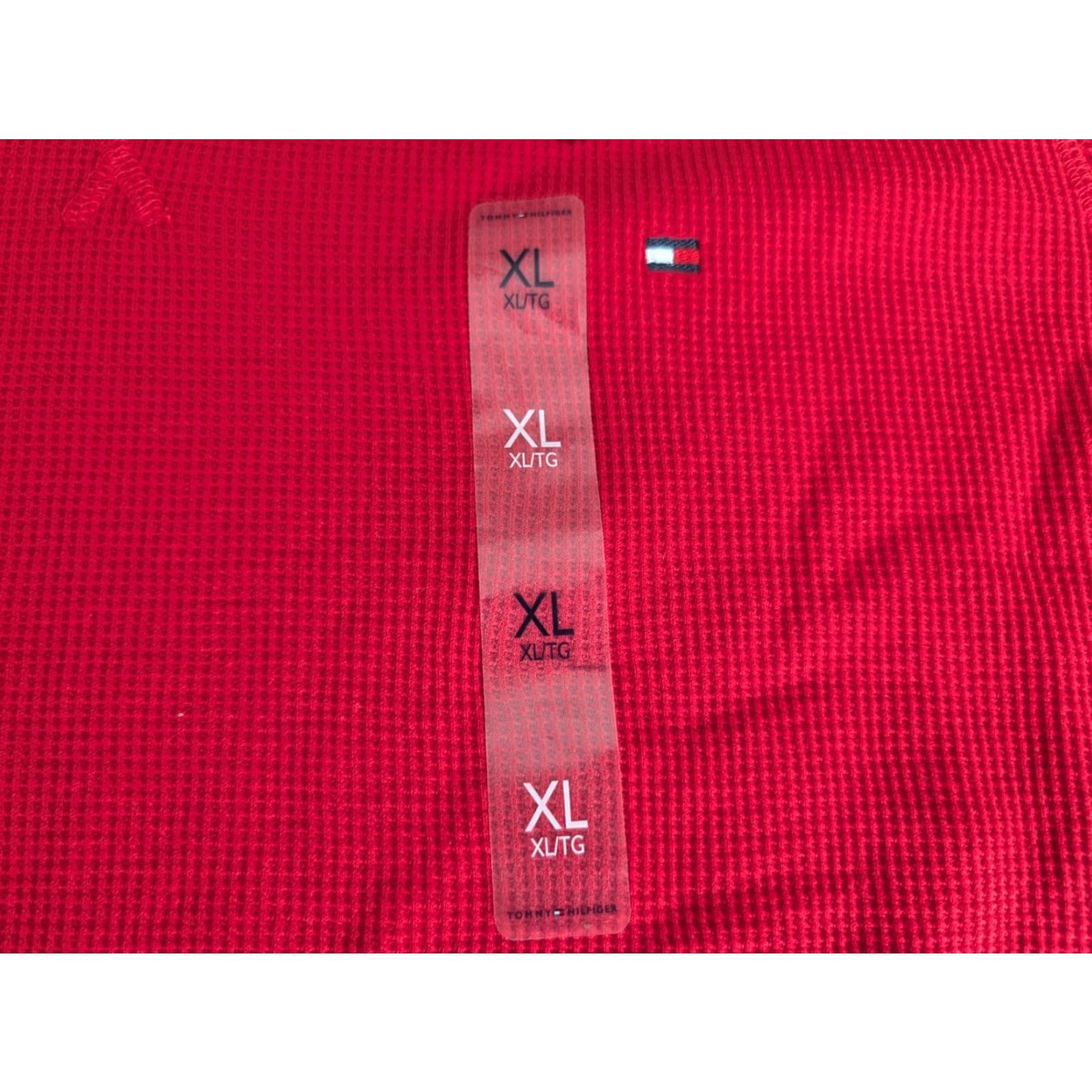 Tommy Hilfiger NWT Tommy Hilfiger Men's Thermal Long Sleeve Shirt Size XL Mustang Red Waffle Size US XL / EU 56 / 4 - 5 Thumbnail