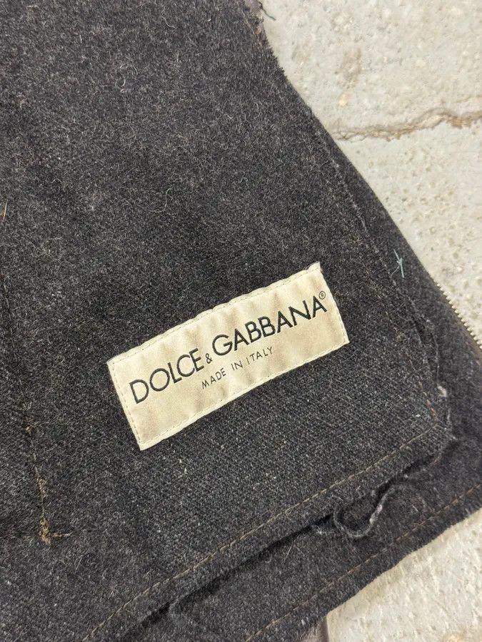 Designer × Dolce & Gabbana × Vintage 2000s Dolce & Gabbana Brown Leather Jacket Size US M / EU 48-50 / 2 - 10 Thumbnail