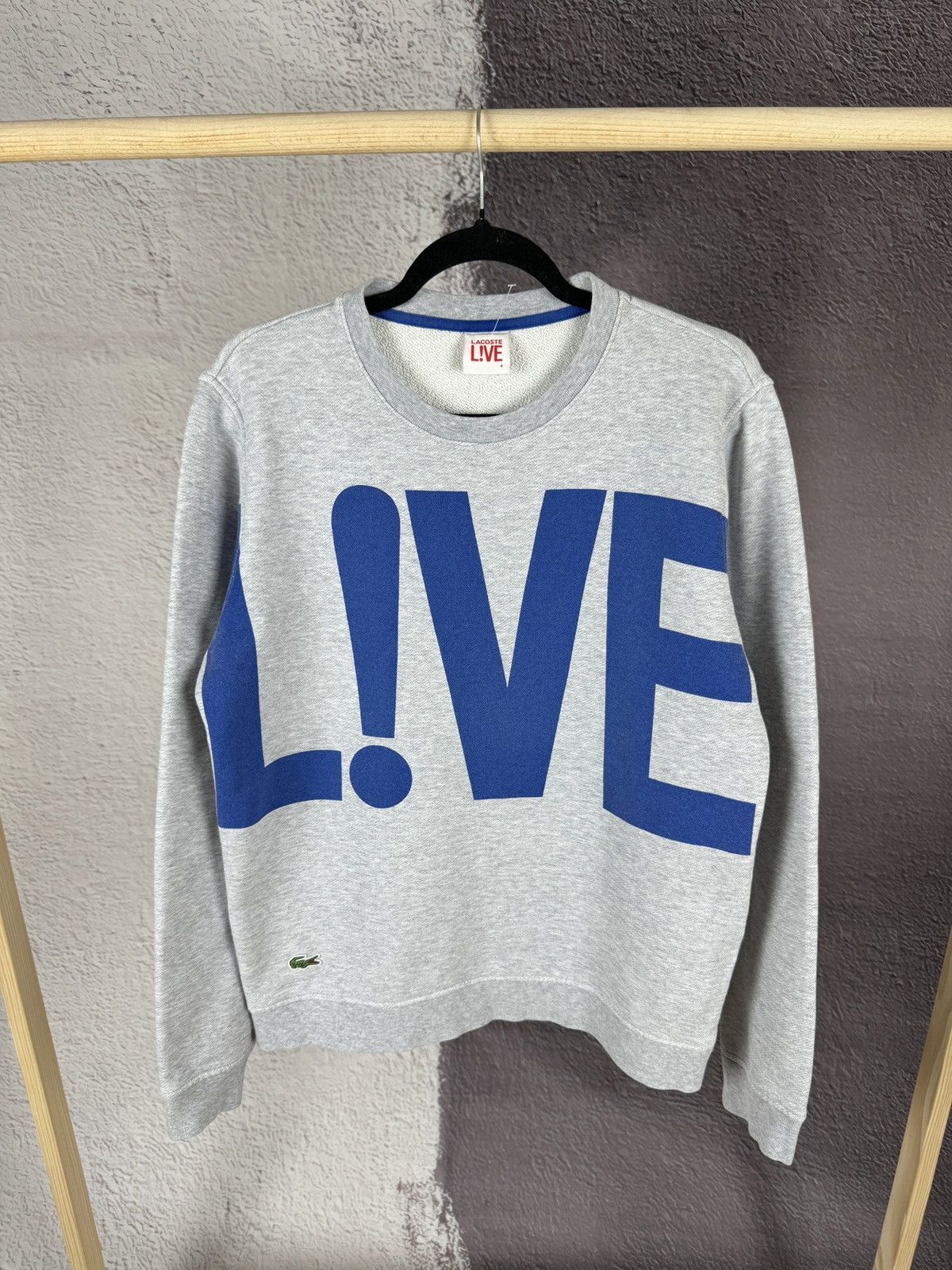 Lacoste Lacoste Live grey big logo sweatshirt Size US M / EU 48-50 / 2 - 1 Thumbnail