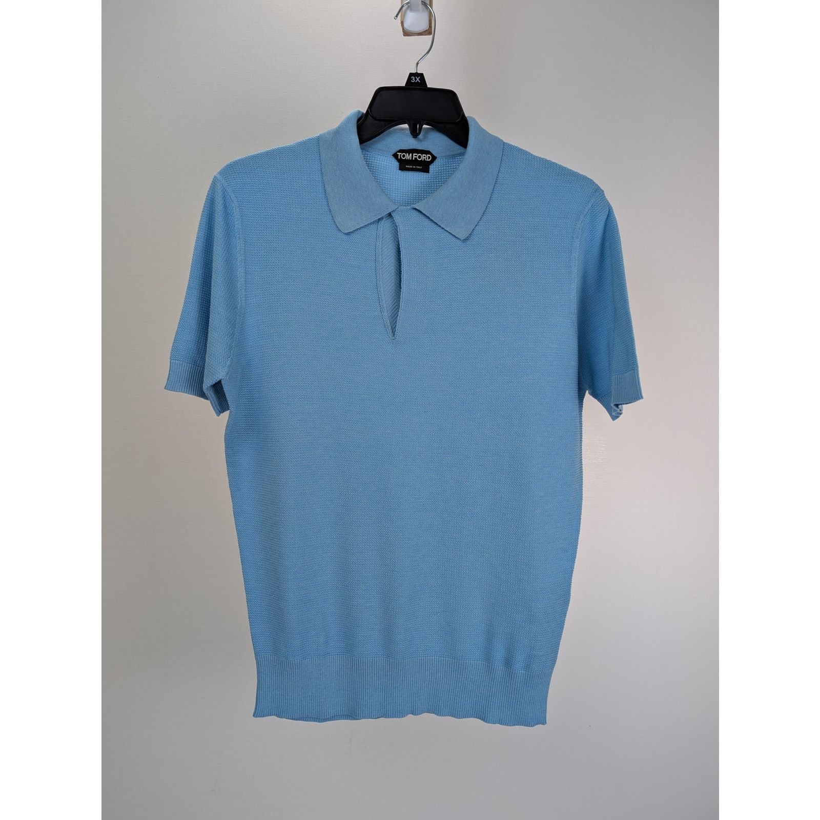 Tom Ford o1rshd1 Knit Polo in Blue Size US M / EU 48-50 / 2 - 1 Thumbnail