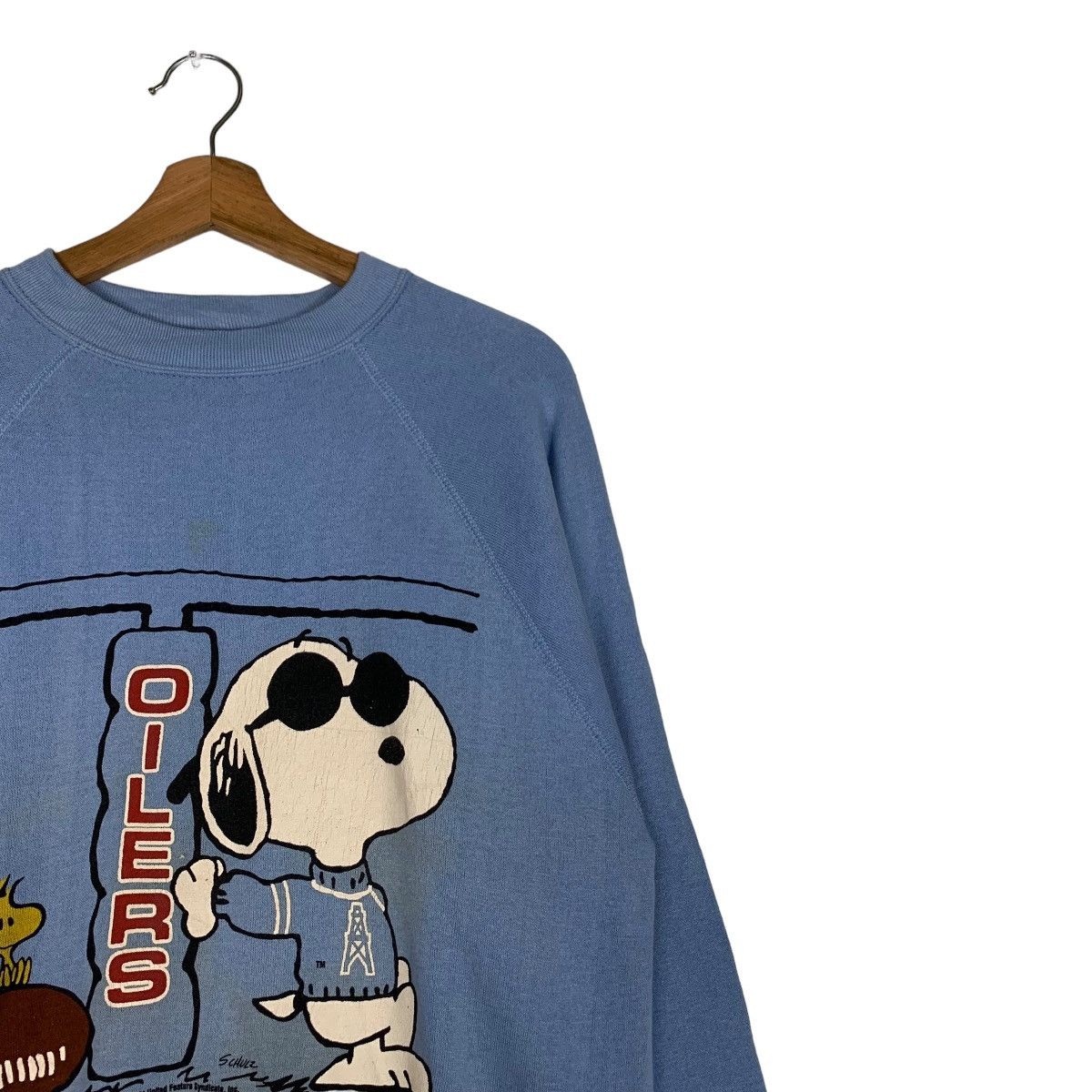 NFL OILERS JOE HOUSTON Snoopy Graphic Sweatshirt #0667-C31 Size US L / EU 52-54 / 3 - 5 Thumbnail