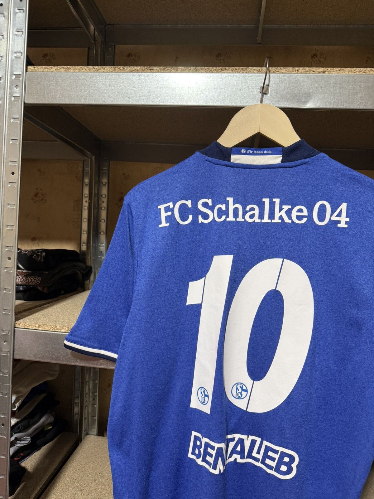 Adidas × Vintage Adidas SCHALKE 2016 2017 HOME Bentaleb Soccer Jersey Size US L / EU 52-54 / 3 - 5 Thumbnail