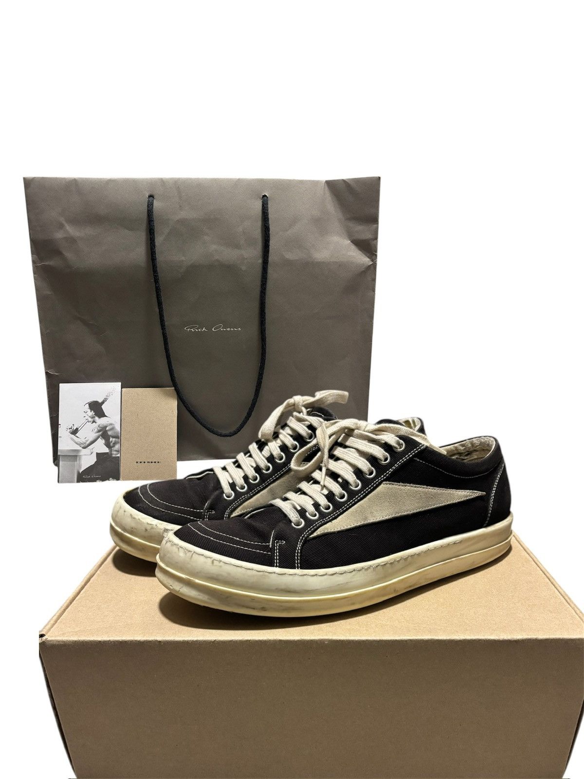 靴 Rick owens vintages low ss24 Rick Owens Lido Vintage Clay Milk SS24 Men's