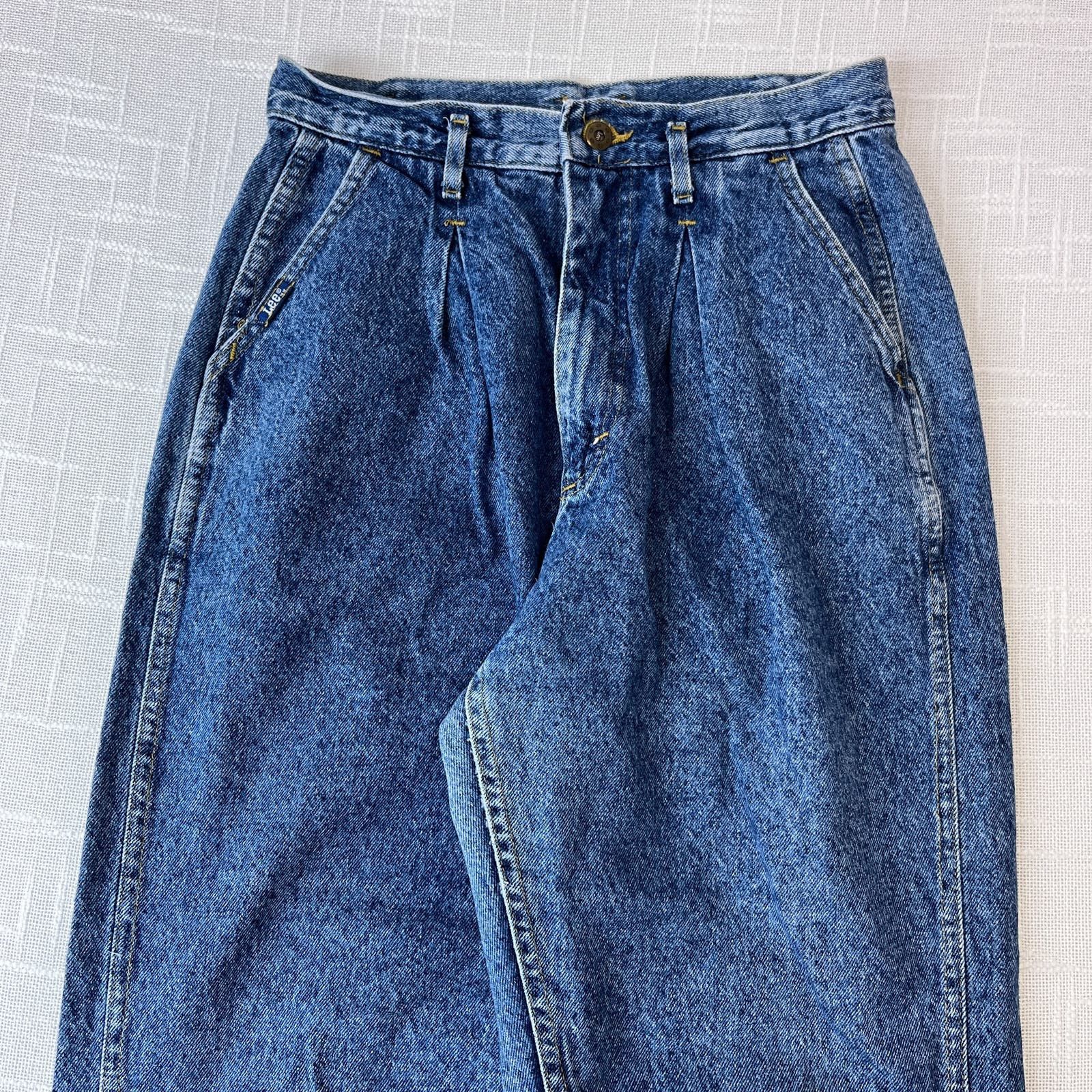 Lee × Vintage 80s Bare Back Pleated Jeans 28x29 High Rise Taper USA Stone Size 28" / US 6 / IT 42 - 12 Thumbnail